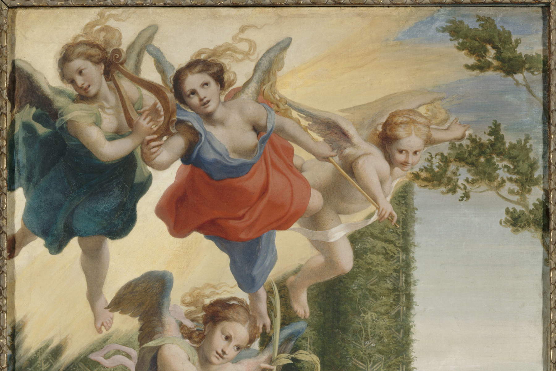 Correggio, Allegorie der Weisheit oder der Tugend, die drei theologischen Tugenden
