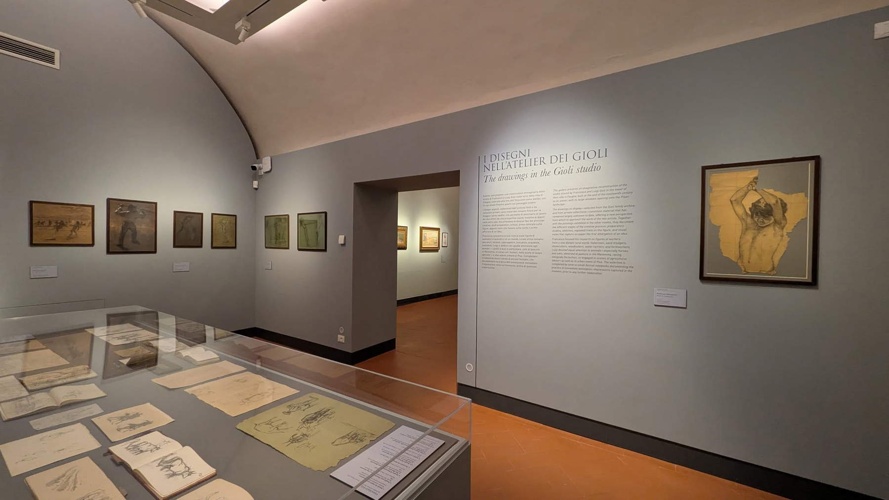 Ausstellungsgestaltung der Ausstellung „Die Brüder Gioli. Und die Malerei in Pisa zwischen dem 19. und 20. Jahrhundert“. Foto: Palazzo Blu