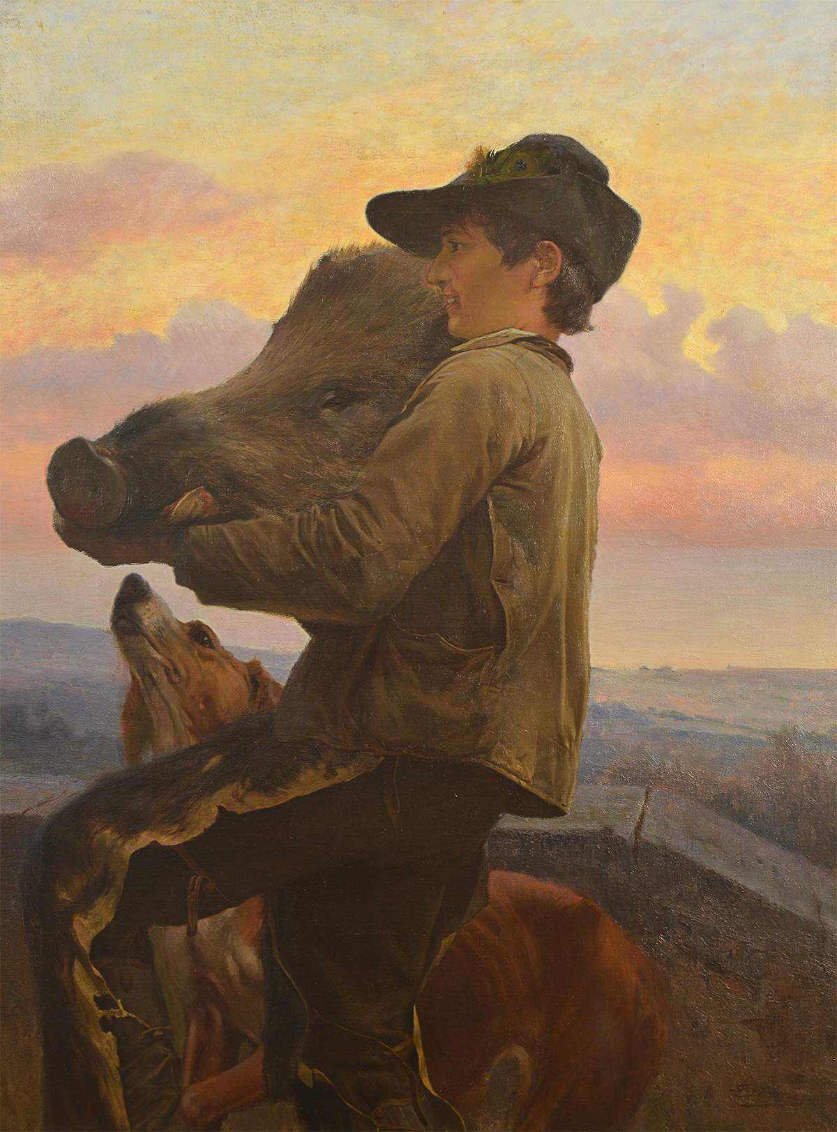Eugenio Cecconi, Chasseur de la Maremme (vers 1890 ; huile sur toile, 99 &times; 75 cm ; Livourne, Musée municipal Giovanni Fattori)