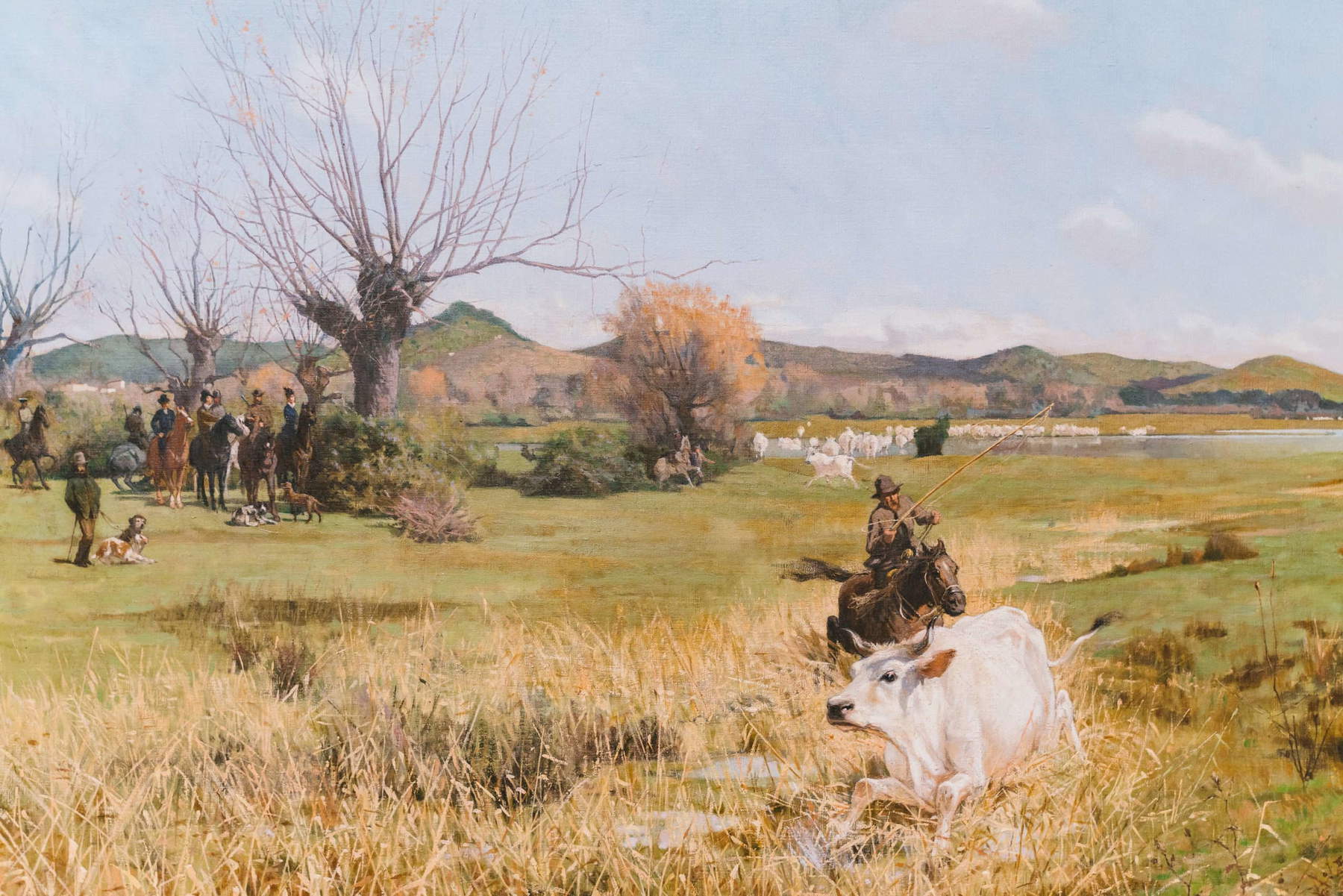Eugenio Cecconi, La lacciaia (1879 ; huile sur toile ; Florence, Collection d'art de la Fondation CR de Florence)