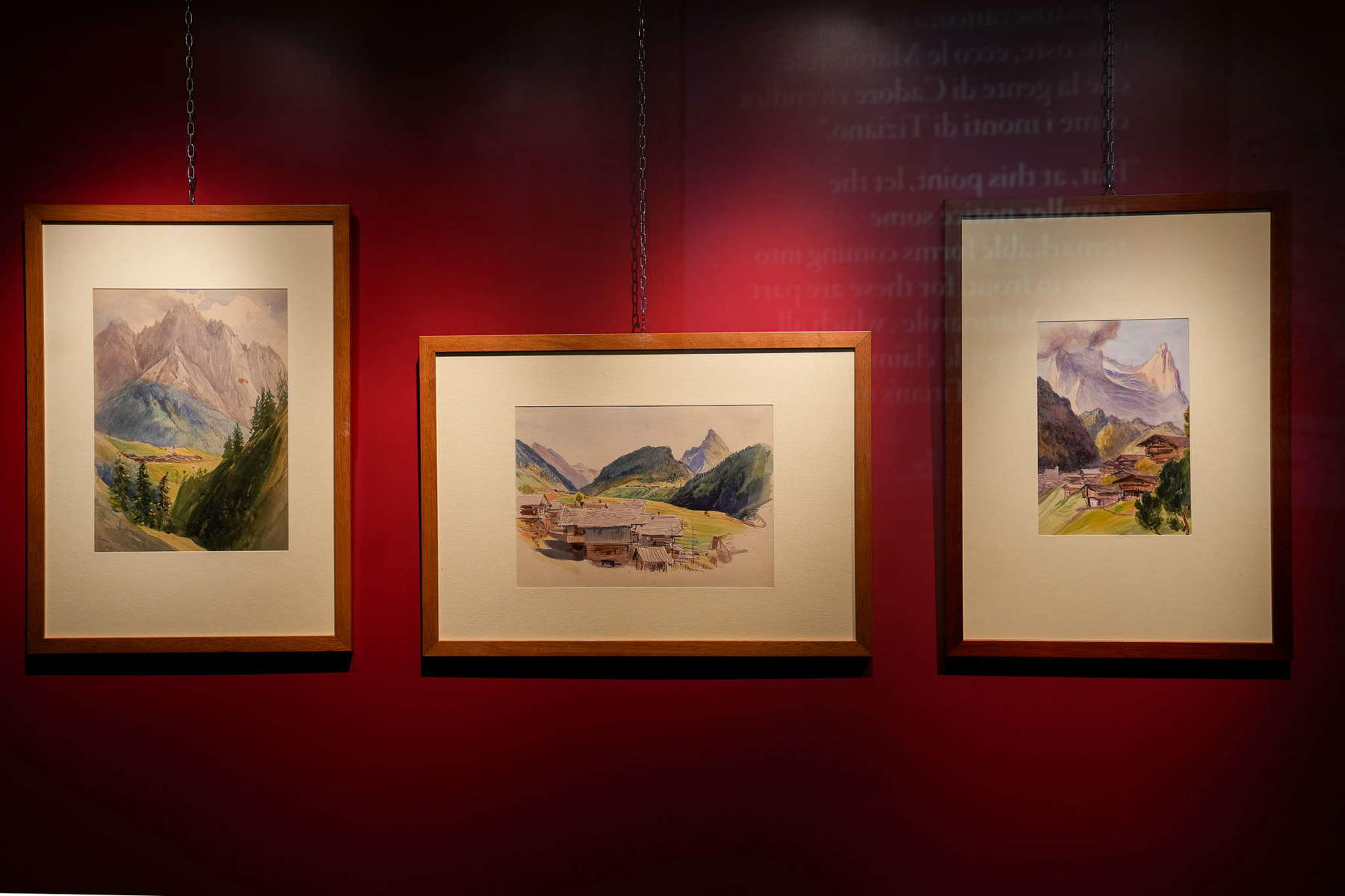 Montaje de la exposición «Tiziano y el paisaje». Foto: Elisa Billeci