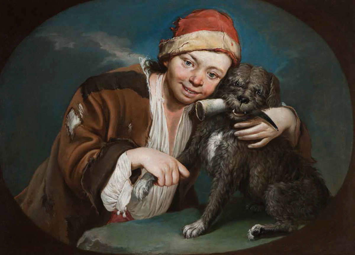 Giacomo Ceruti, Ragazzo con cane (1740 circa; olio su tela, 71,5 &times; 96,5 cm; Cultra, National Museum of Northern Ireland, inv. BELUM.U20)