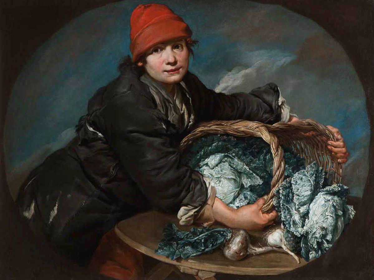 Giacomo Ceruti, Ragazzo con cesto di verdure (1740 circa; olio su tela, 69,8 &times; 95,3 cm; Cultra, National Museum of Northern Ireland, inv. BELUM.U19)