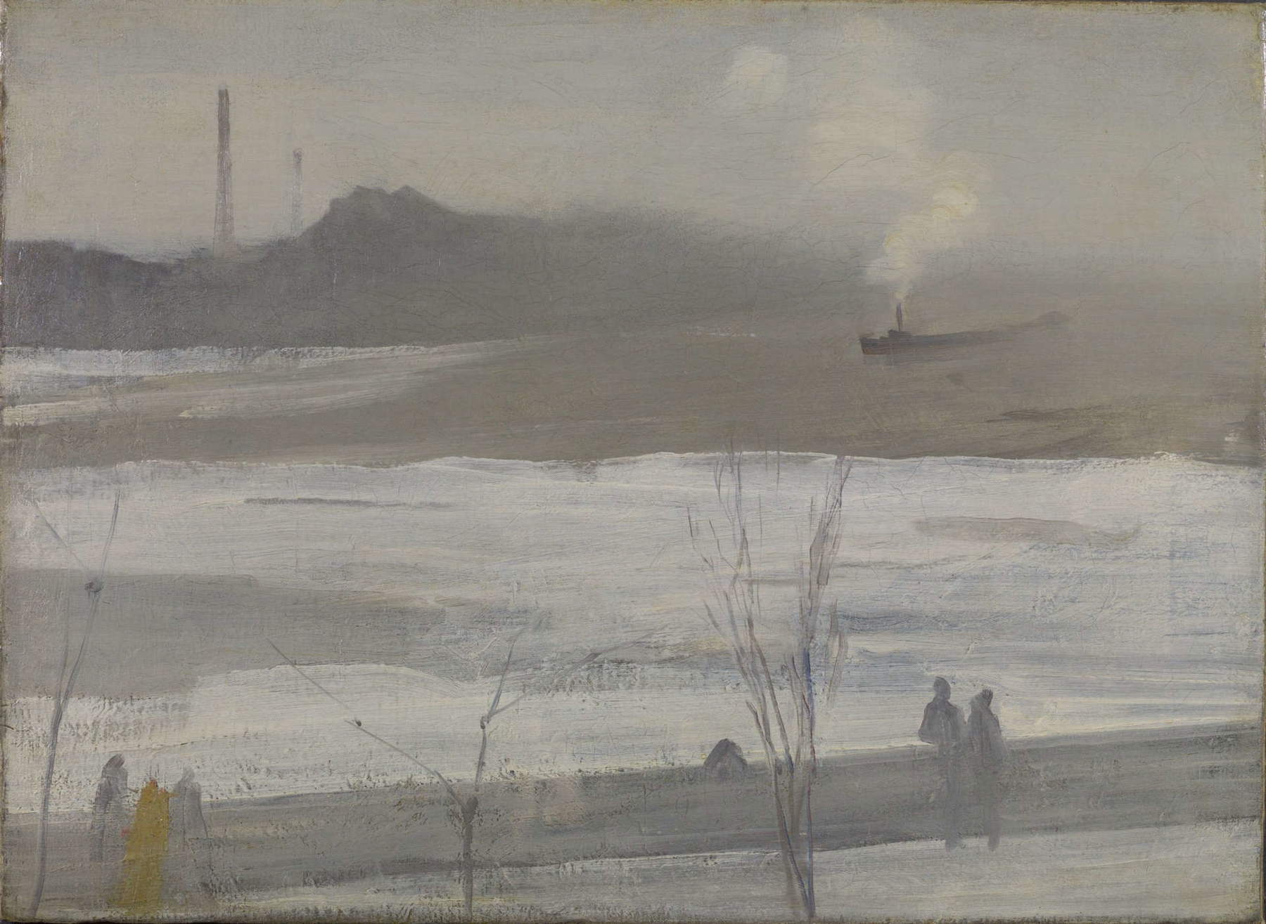 James Abbott McNeill Whistler, *Chelsea on the Ice* (1864; oil on canvas, 45.1 x 61 cm; Waterville [ME], Colby College Museum of Art)