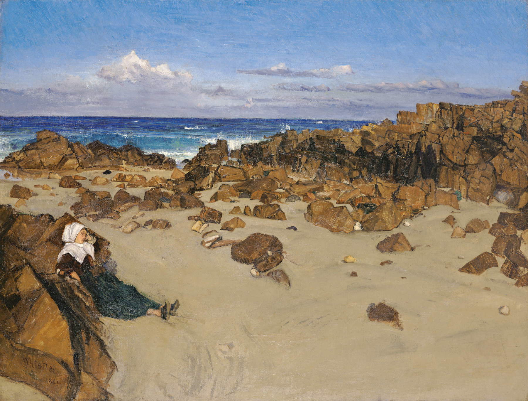 James Abbott McNeill Whistler, Coast of Brittany (1861; oil on canvas, 87.3 x 115.6 cm; Hartford, Wadsworth Atheneum)