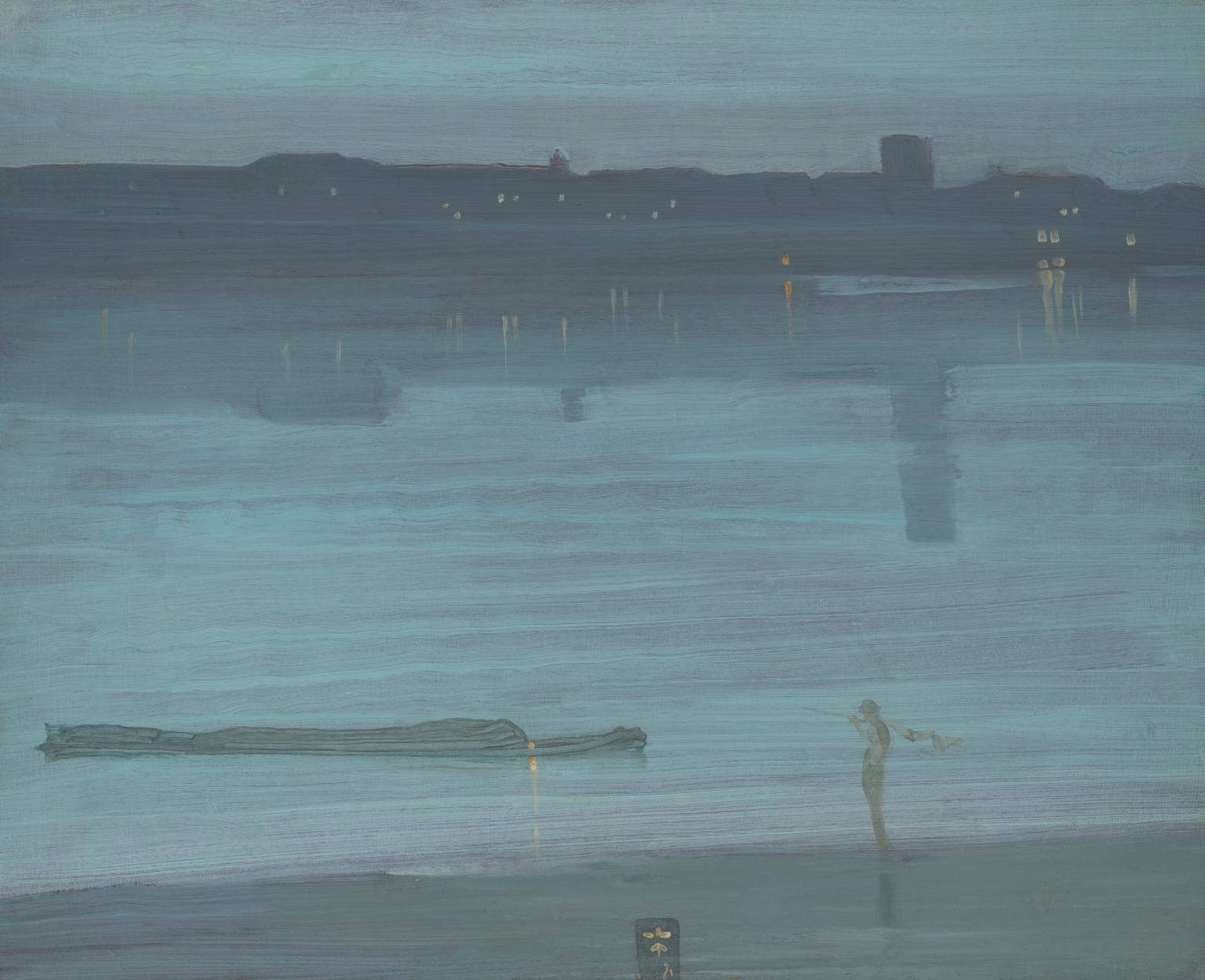 James Abbott McNeill Whistler, *Nocturne: Blue and Silver, Chelsea* (1871; oil on panel, 50.2 x 60.8 cm; London, Tate Britain)