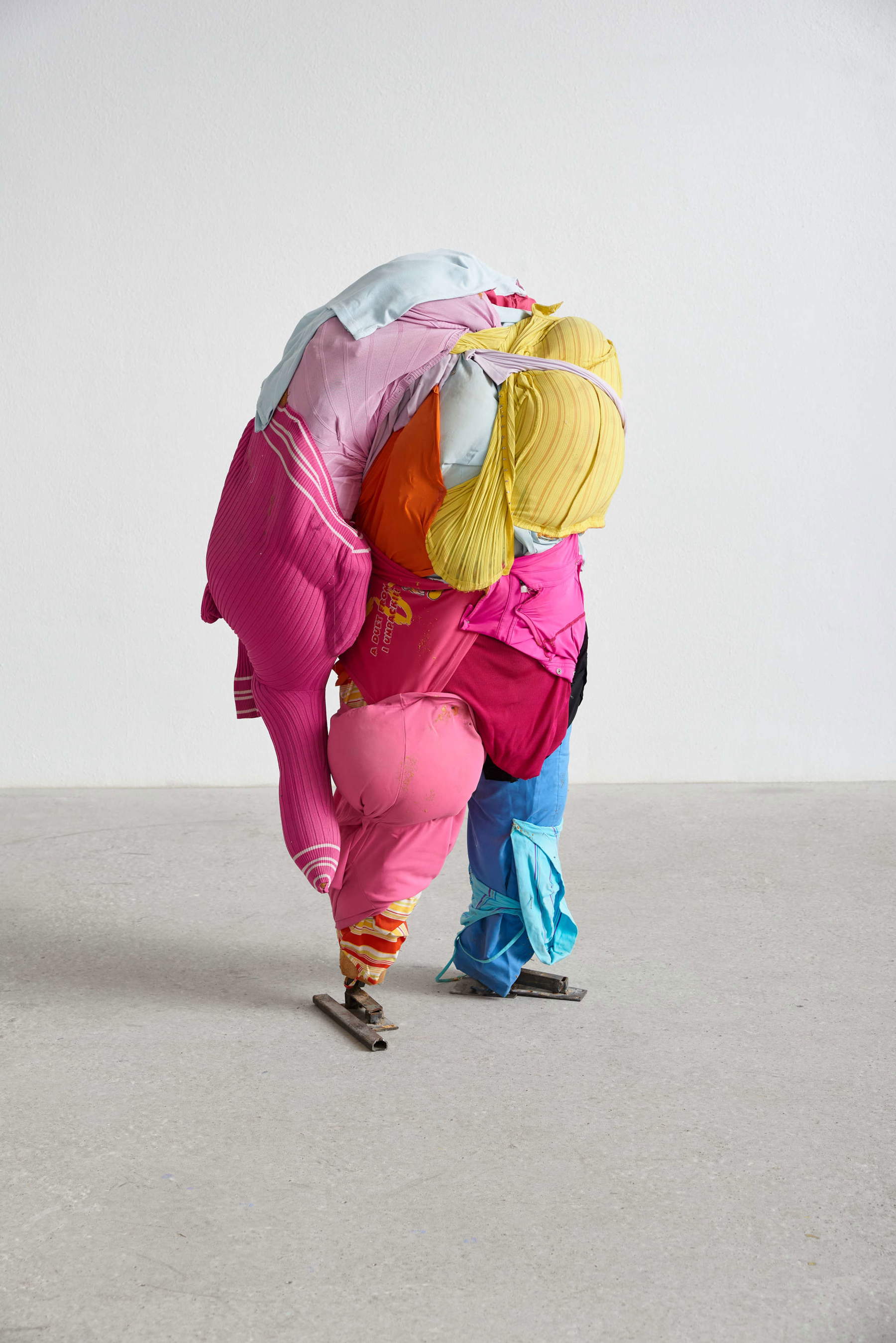 Erwin Wurm, *Compulsion* (2008; metal, clothing, polyurethane foam, 138 x 70 x 75 cm). &copy; Erwin Wurm, Bildrecht, Vienna 2026. Photo: Markus Gradwohl