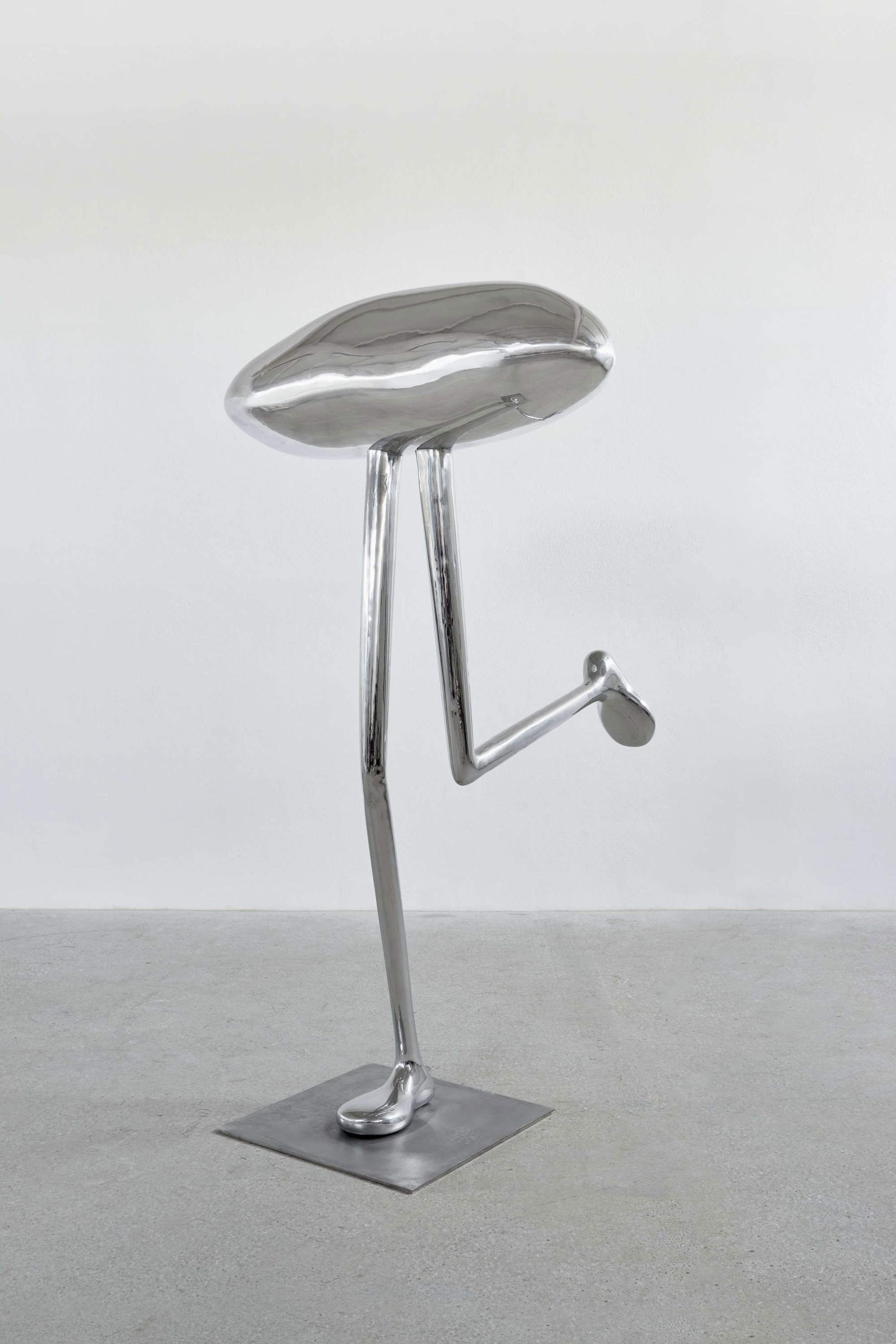 Erwin Wurm, *Mind Bubble Leg Up* (2024; aluminum, 240 x 140 x 160 cm). &copy; Erwin Wurm, Bildrecht, Vienna 2026