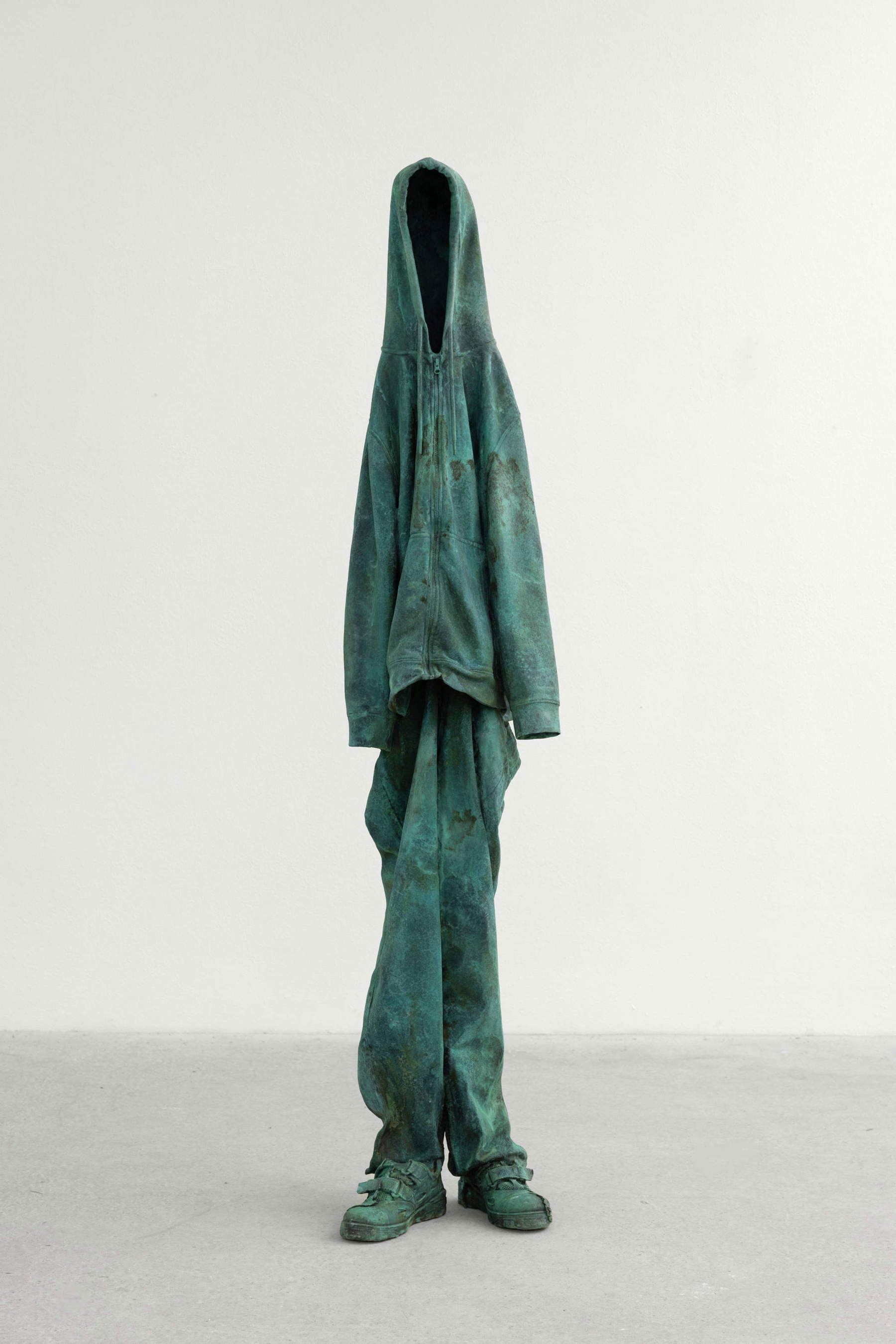 Erwin Wurm, *Shadow*, *Substitutes* series (2024; bronze, patina, 220 x 47 x 50 cm). &copy; Erwin Wurm, Bildrecht, Vienna 2026. Photo: Markus Gradwohl