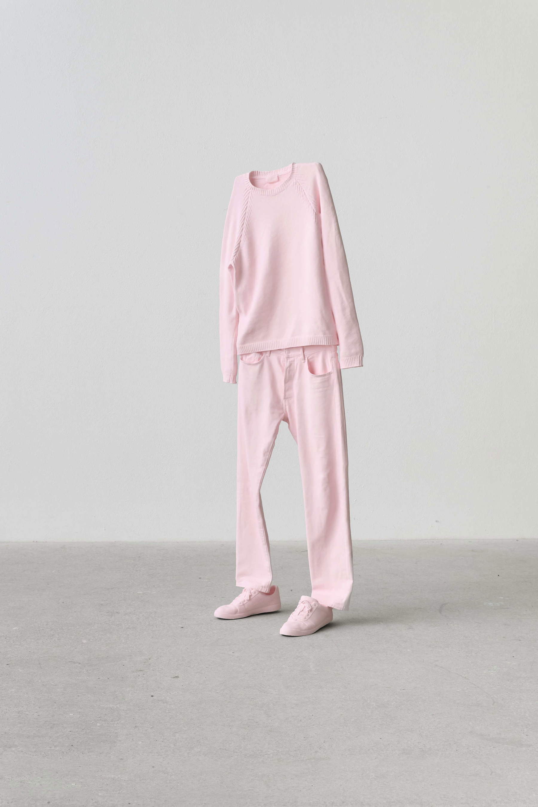Erwin Wurm, *Skin*, *Substitutes* series (2026; aluminum, paint, 193 x 72 x 36 cm). &copy; Erwin Wurm, Bildrecht, Vienna 2026. Photo: Markus Gradwohl