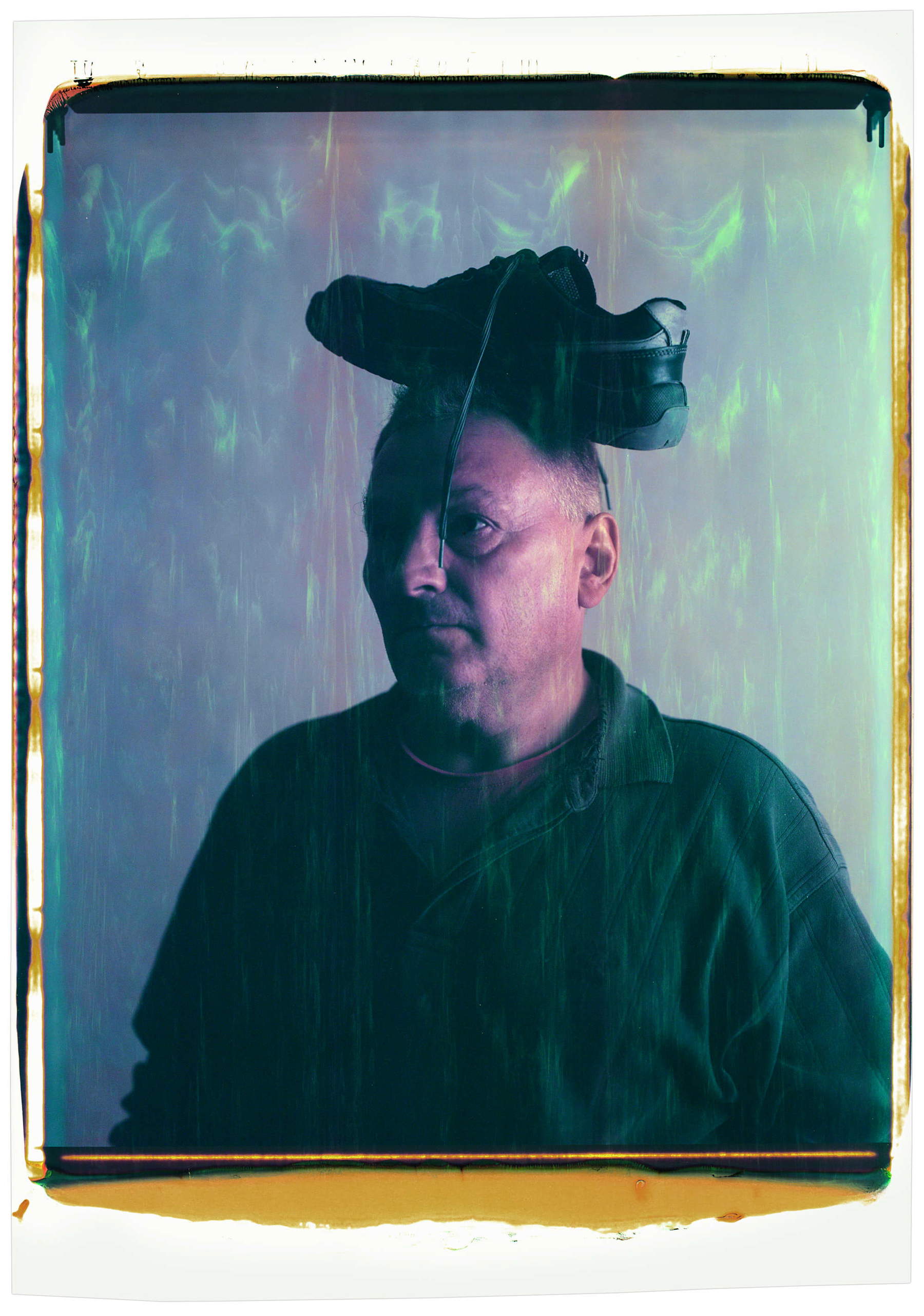 Erwin Wurm, Untitled (P06), Dark series (2018/2019; Polaroid, 80 x 56 cm). &copy; Erwin Wurm, Bildrecht, Vienna 2026