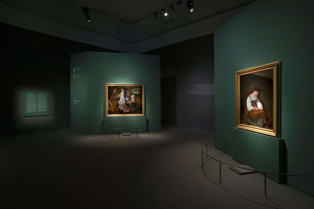 Ein Raum der Ausstellung „Dentro Caravaggio“. Foto: Molteni-Motta