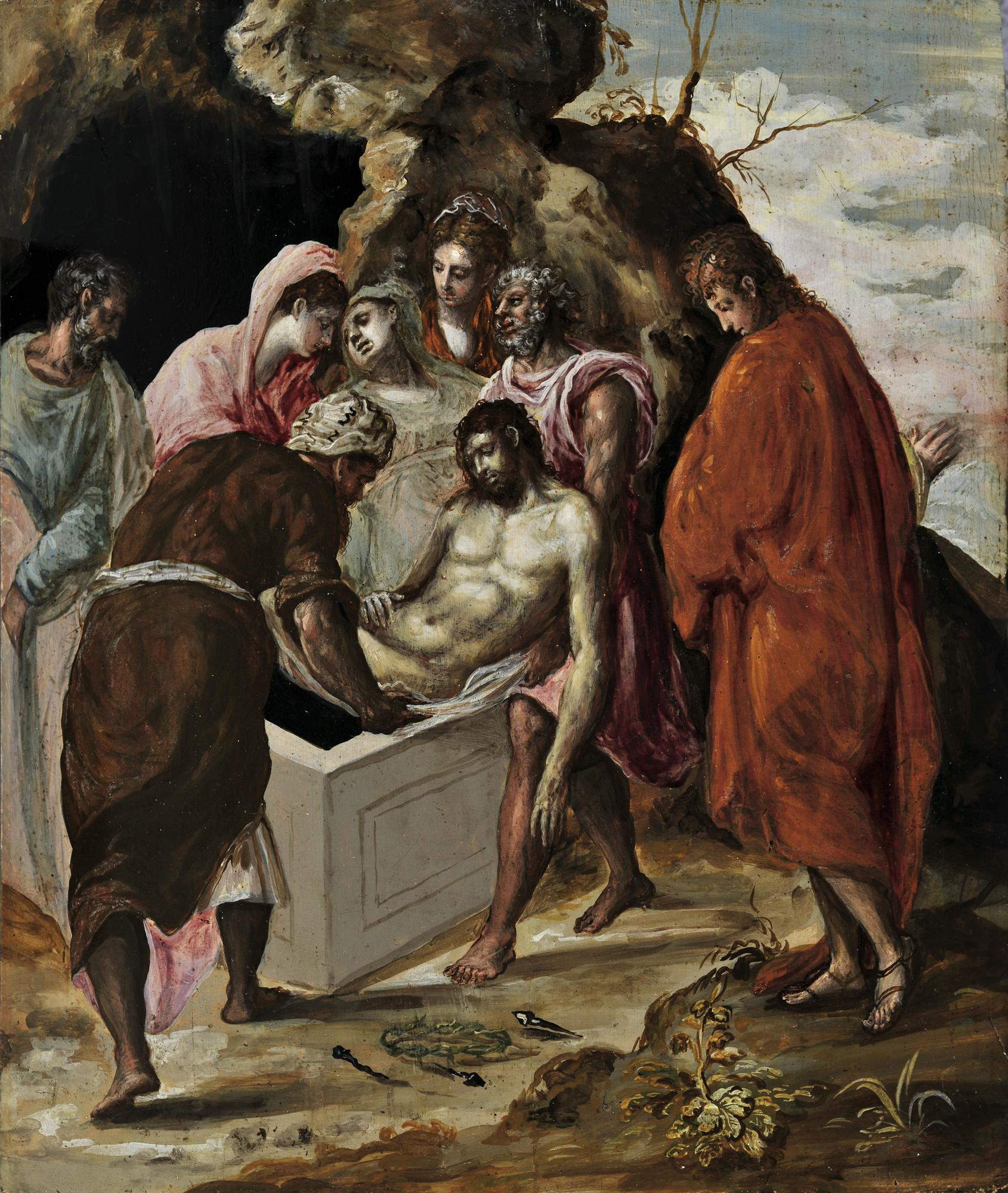 Fig. 8 &ndash; El Greco (Domenikos Theotokopoulos), The Descent from the Cross (c. 1568&ndash;1570; oil and tempera on panel, 51.5 x 42.9 cm; Athens, National Gallery of Greece)