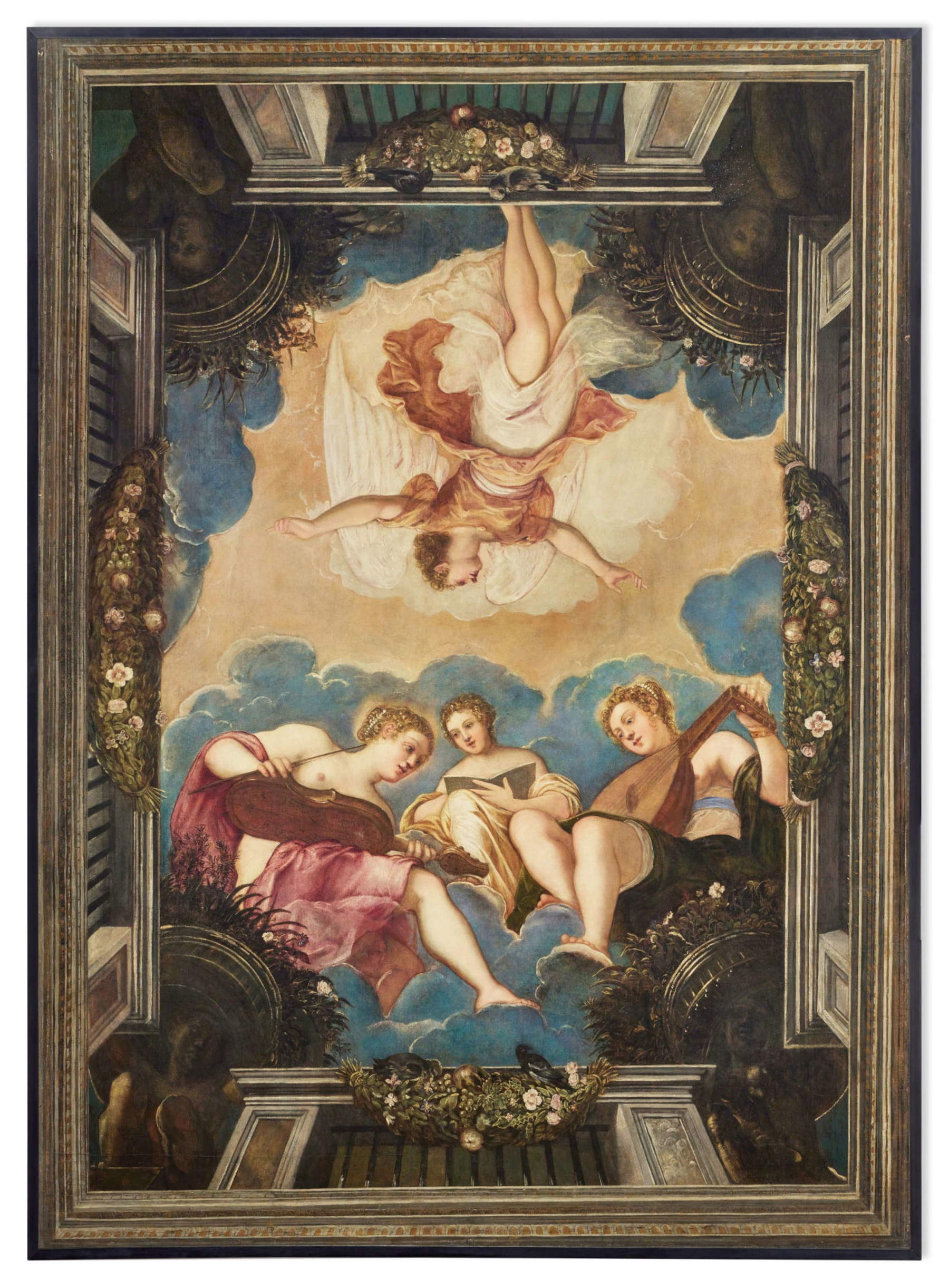 Jacopo Robusti, known as Tintoretto, and his workshop, *Allegory of Music* (c. 1558; oil on canvas, 340 x 246.1 cm)