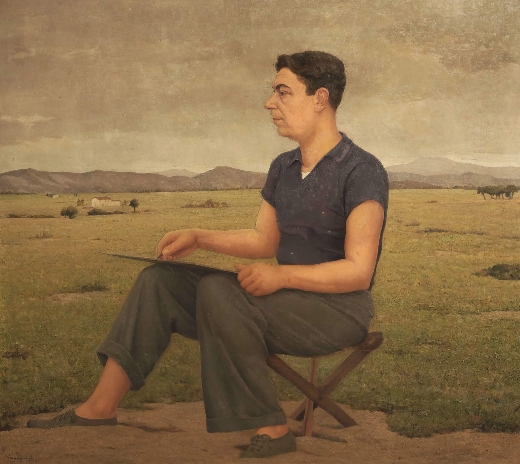 Memo Vagaggini, Self-Portrait (1935; oil on panel, 110 x 118 cm; private collection)