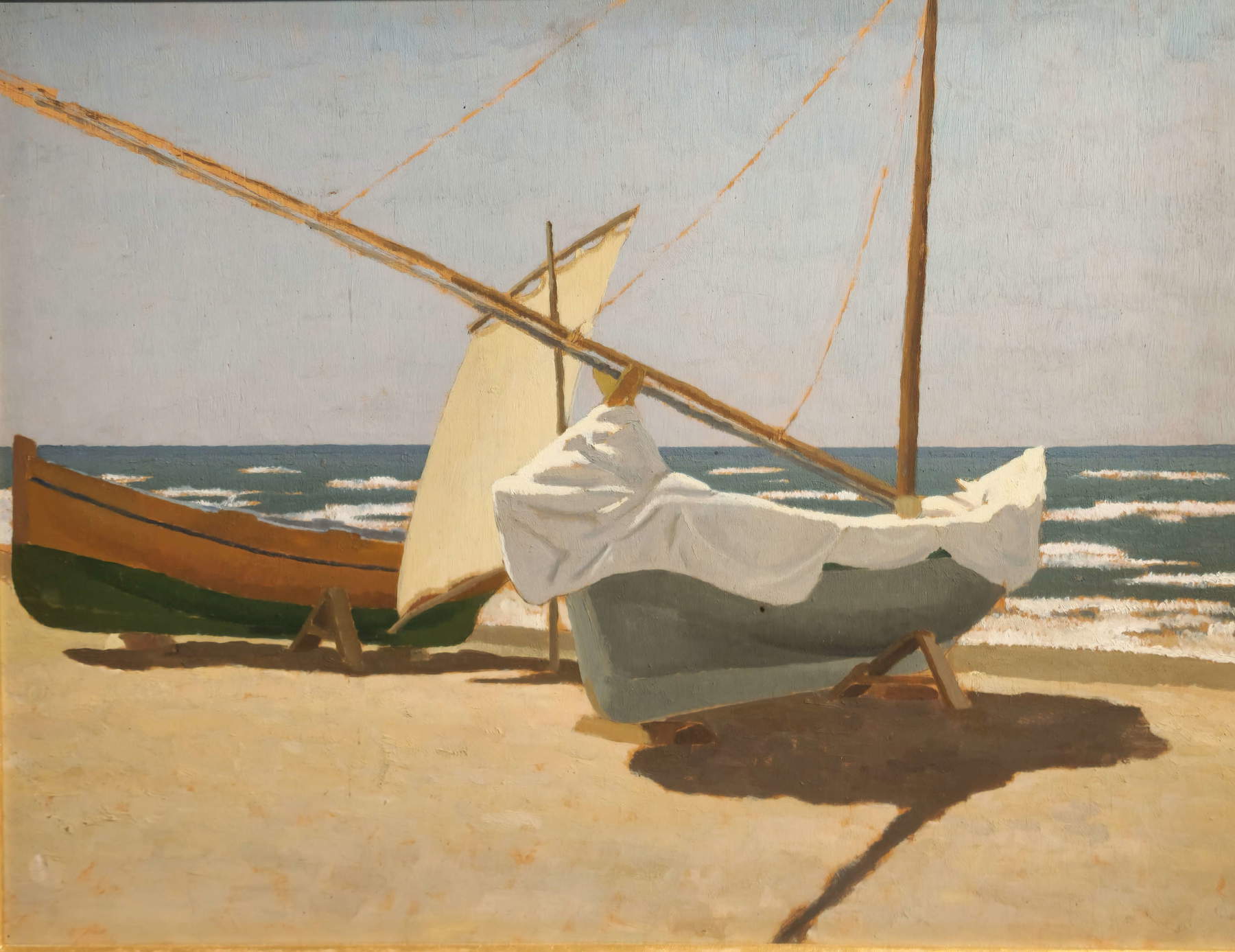 Memo Vagaggini, Boats (1933; oil on panel, 40 x 50 cm; Private collection)