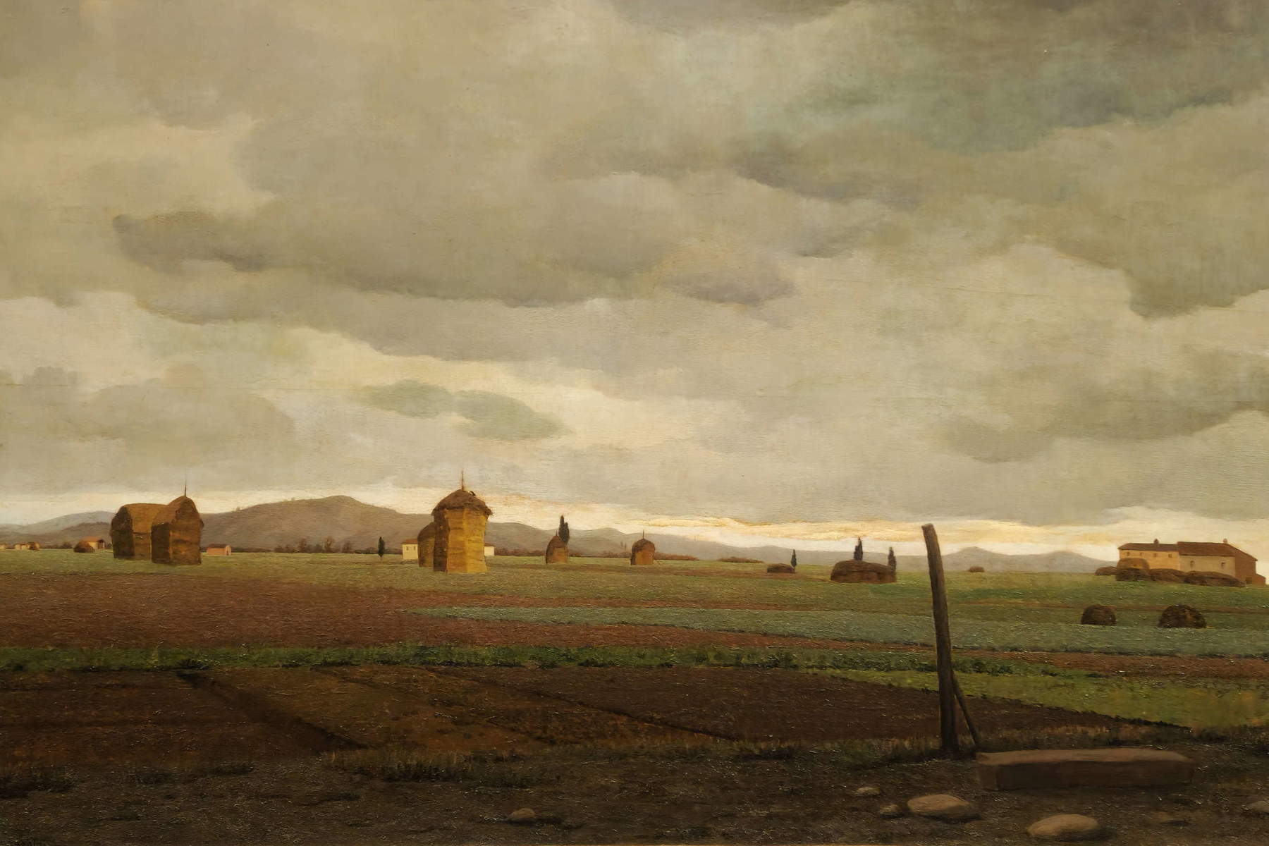 Memo Vagaggini, Grosseto Countryside (1930s; oil on panel, 63.5 x 93.5 cm; private collection)