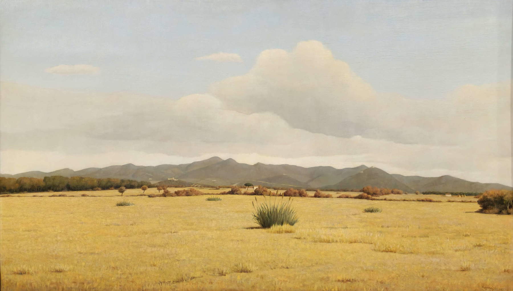 Memo Vagaggini, Maremma (Bolgheri) (1932; oil on panel, 71 x 124 cm; private collection)