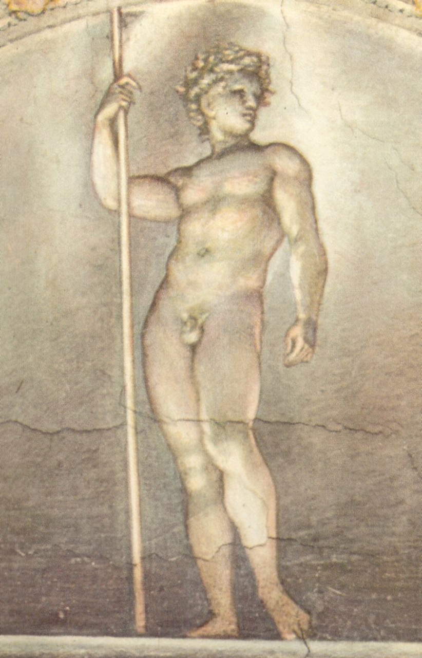The Hero Crowned with an Oak Wreath, detail from a fresco (1518) in the Camera di San Paolo in Parma.