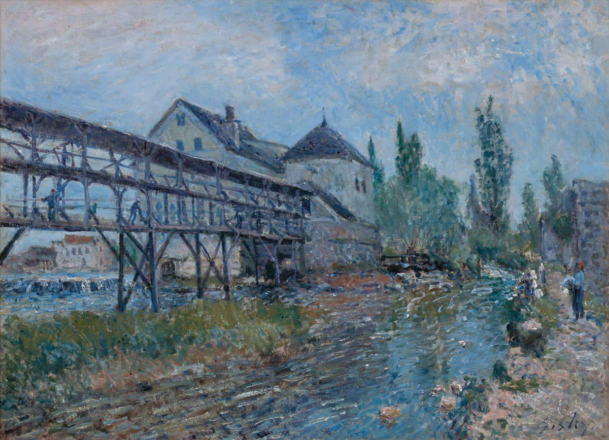Alfred Sisley, Le moulin Provencher à Moret (1883 ; huile sur toile, 54 x 73 cm ; Rotterdam, Musée Boijmans Van Beuningen). Photo : Studio Tromp