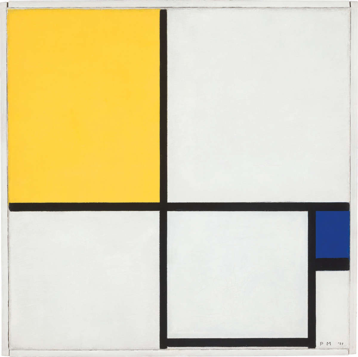 Piet Mondrian, Composition n° II (1929 ; huile sur toile, 52 x 52 cm ; Rotterdam, Musée Boijmans Van Beuningen). Photo : Studio Tromp