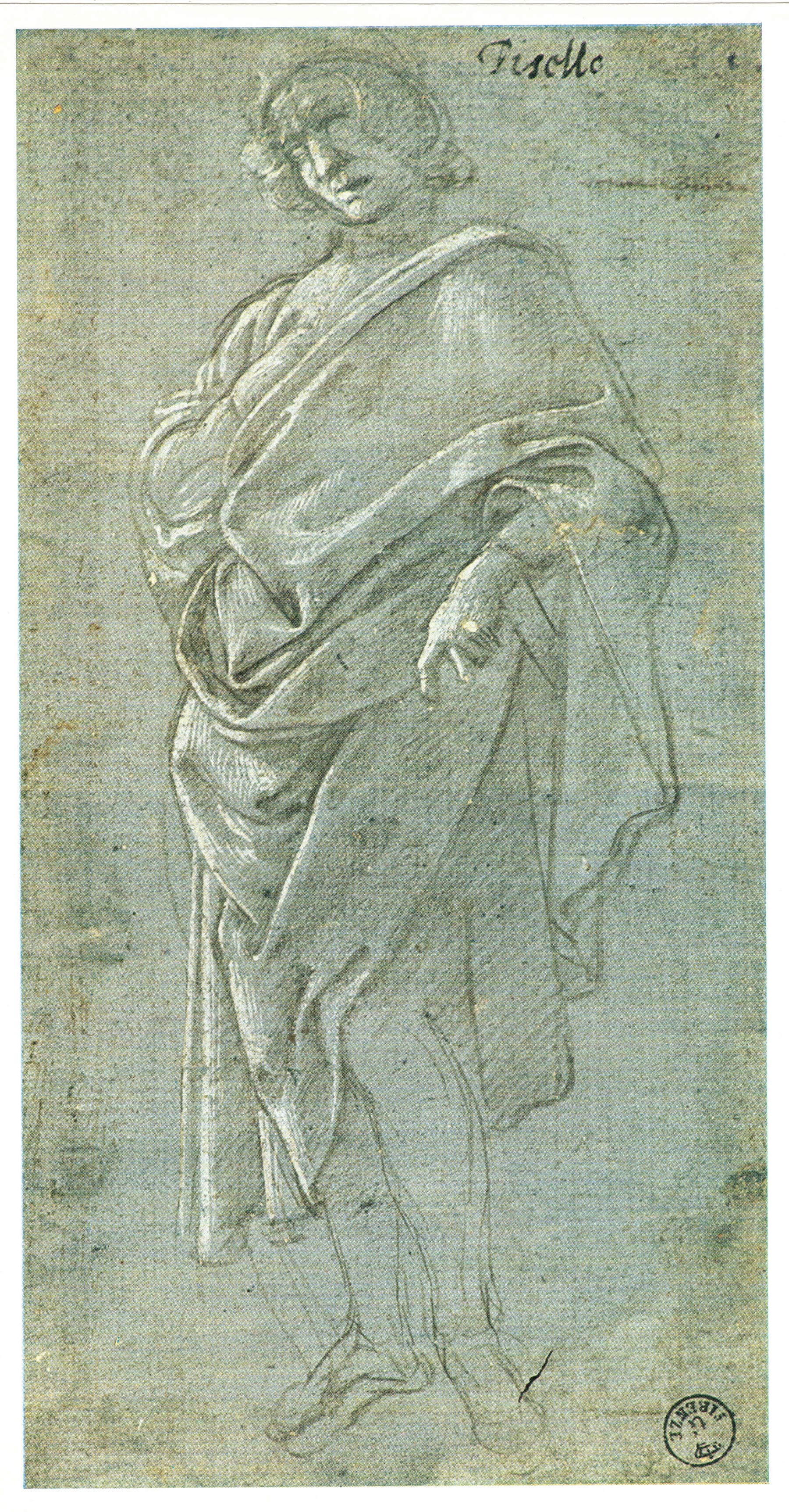 16. Dessins d'après modèle représentant le personnage de l'observateur (Botticelli ?). Florence, Galerie des Offices, Cabinet des dessins et des estampes 244, 161 E