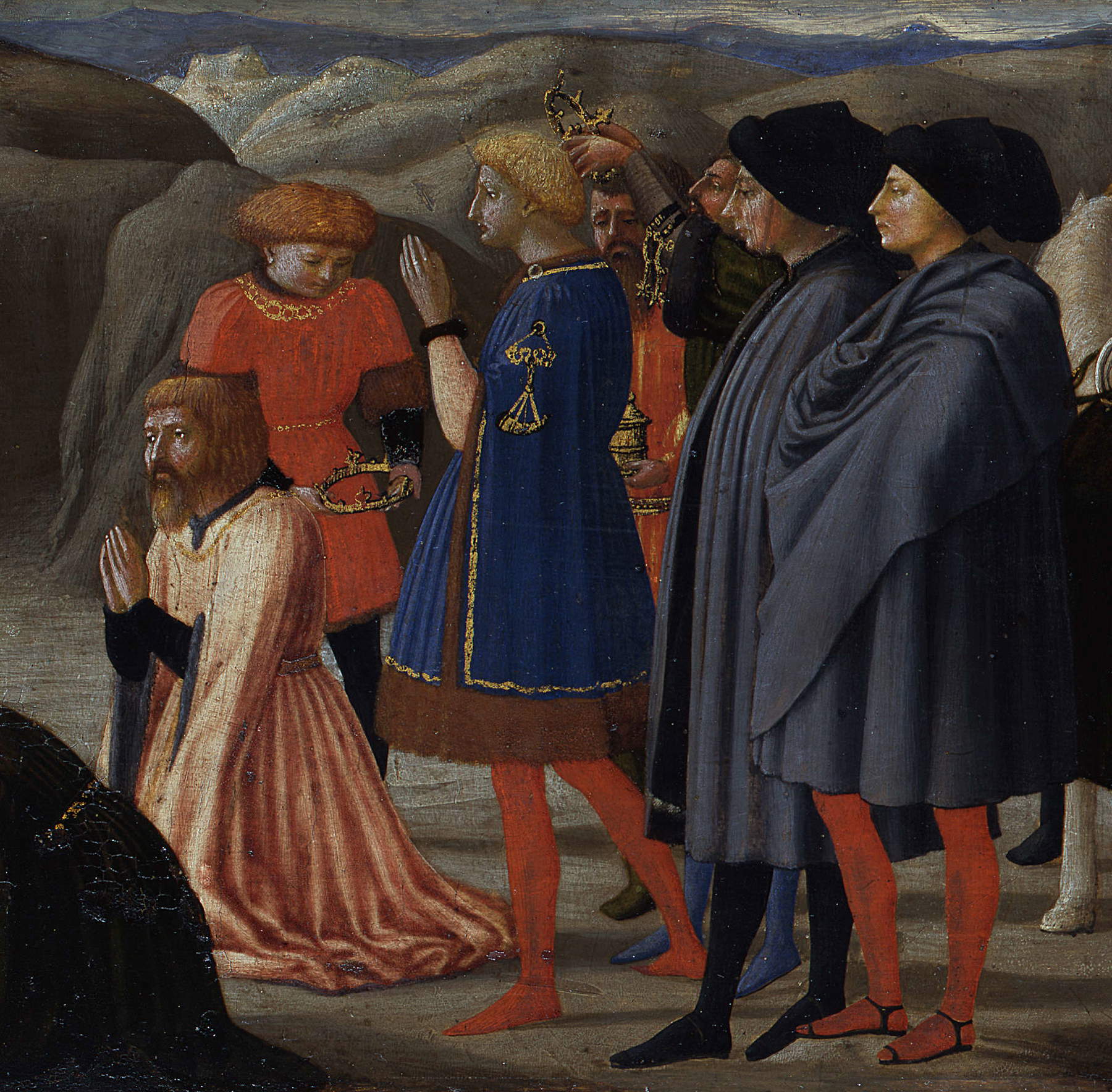 13. Masaccio, L'Adoration des Mages, détail, le cortège