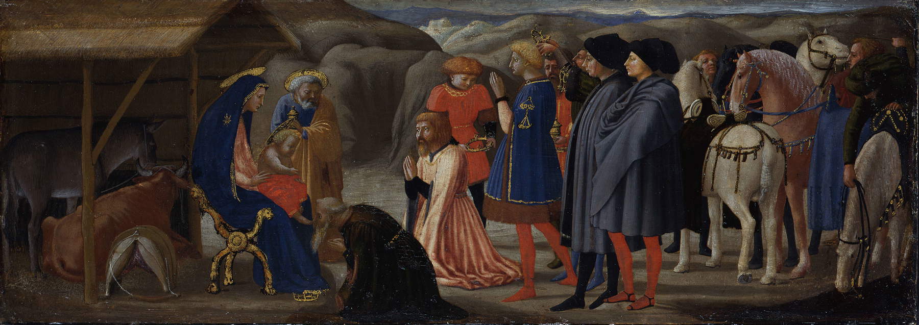 1. Masaccio, L’Adoration des Mages, tirée de la prédelle du polyptyque de Santa Maria del Carmine à Pise (Berlin, Staatliche Museen, Gem&auml;ldegalerie). Photo : J&ouml;rg P. Anders / Staatliche Museen zu Berlin, Gem&auml;ldegalerie