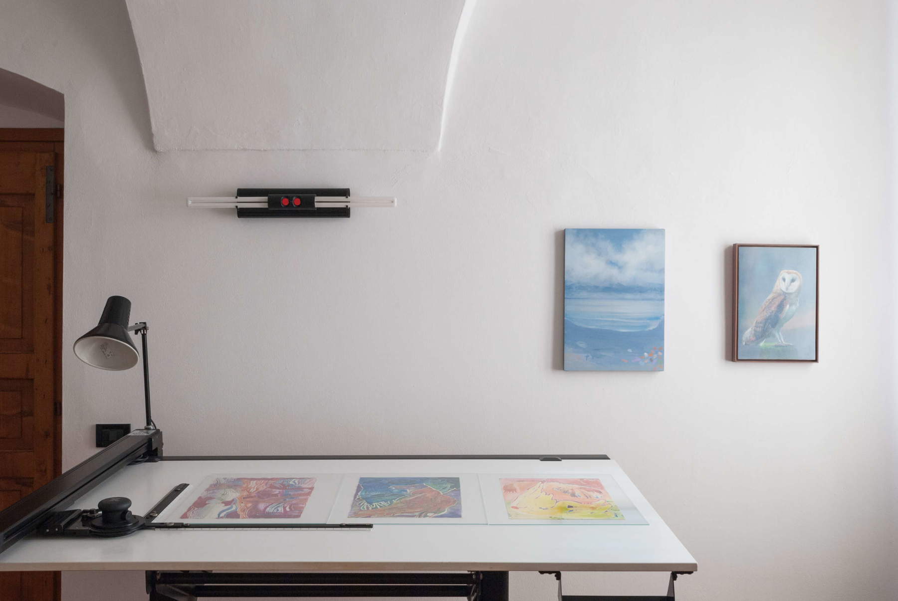 Francesco Contenitore di pittura, exposición colectiva, comisariada por Gabriele Salvaterra, Ala (TN), Roberta Cavallari Studio, 2025. Obras de Giovanni Blanco, Alessandro Saturno, Manuel Portioli y Giuseppe Viola