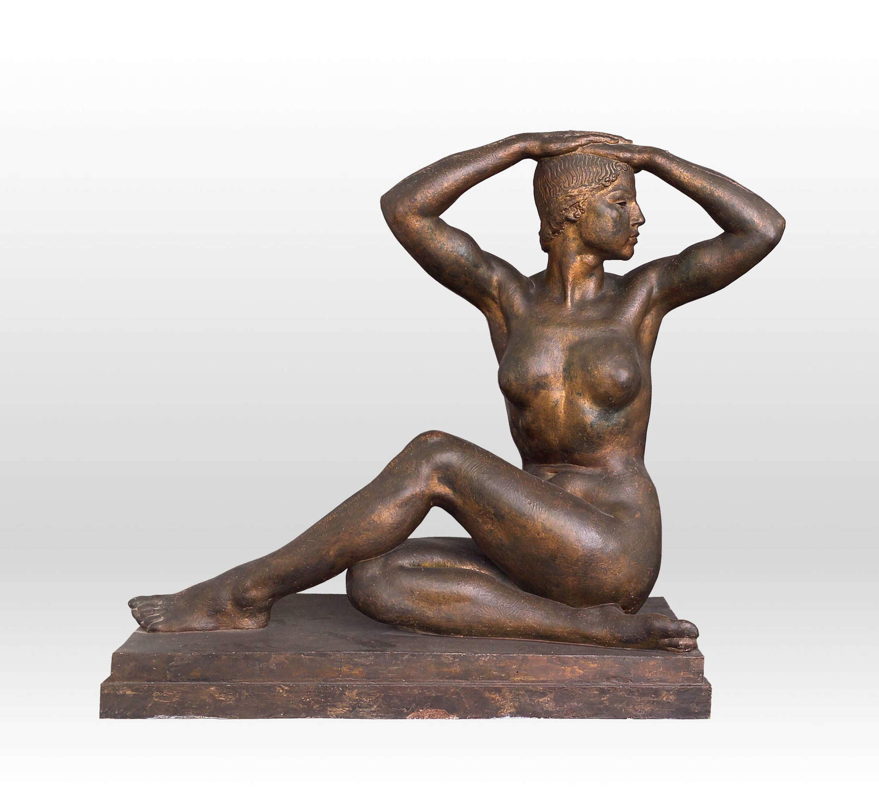 Attilio Selva, *Ritmi* (1914; bronze-colored plaster with gold highlights, 112 x 115.5 x 57 cm). Submitted by: Antonacci Lapiccirella Fine Art