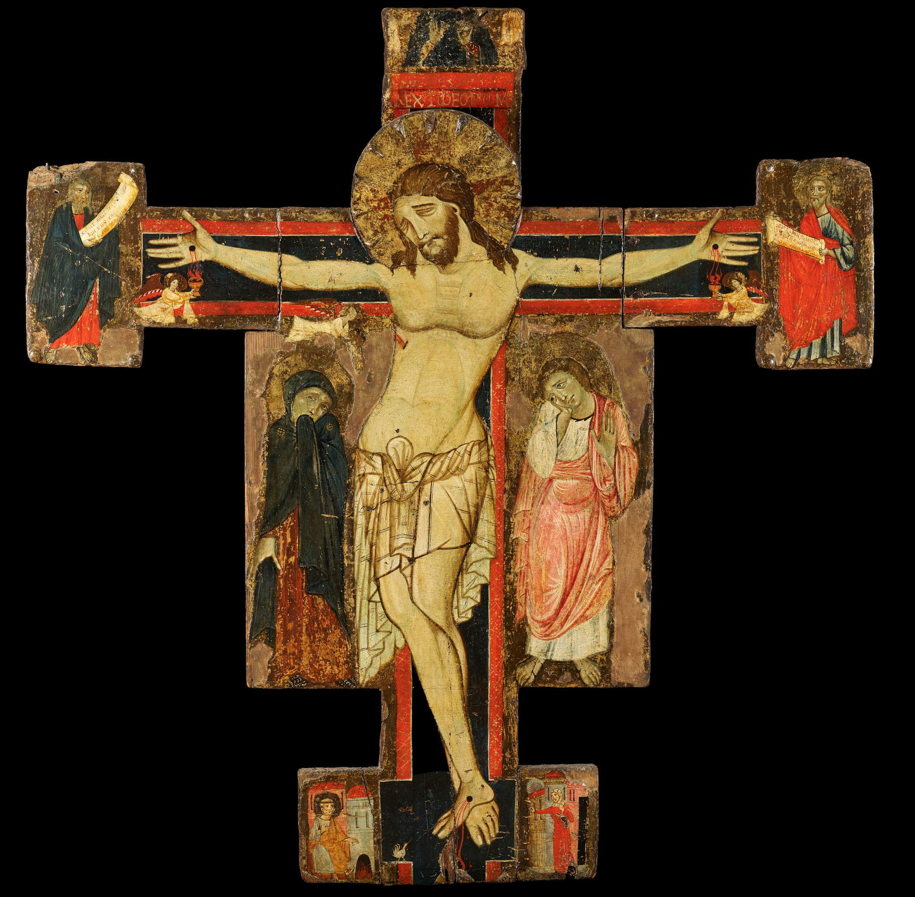 Corso di Buono, *Painted Cross* (late 13th century; tempera on wood, 158.5 x 151 cm). Submitted by: Galerie Canesso