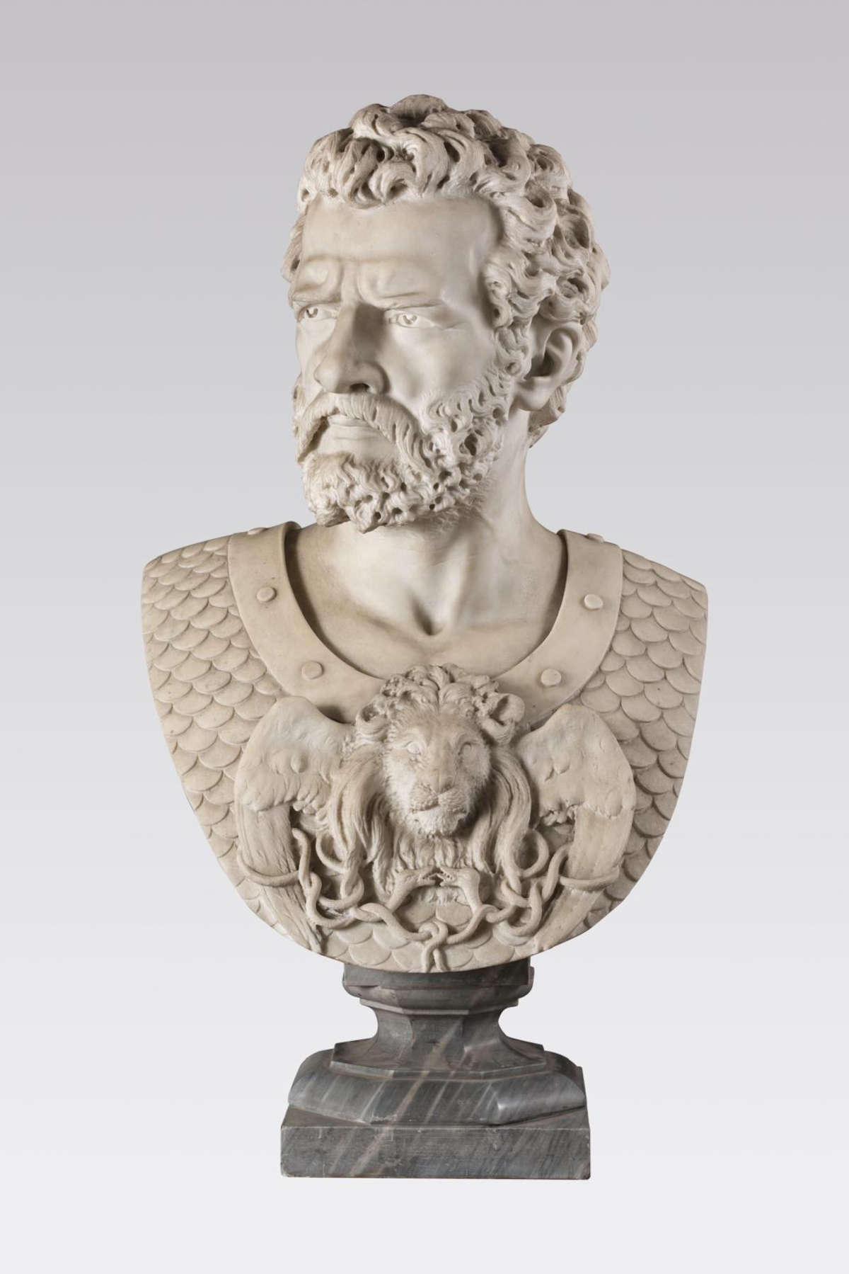 Tancredi Pozzi, Annibale (1886; white marble on an original Bardiglio marble plinth, total height 85 cm). Presented by: Bacarelli 1923