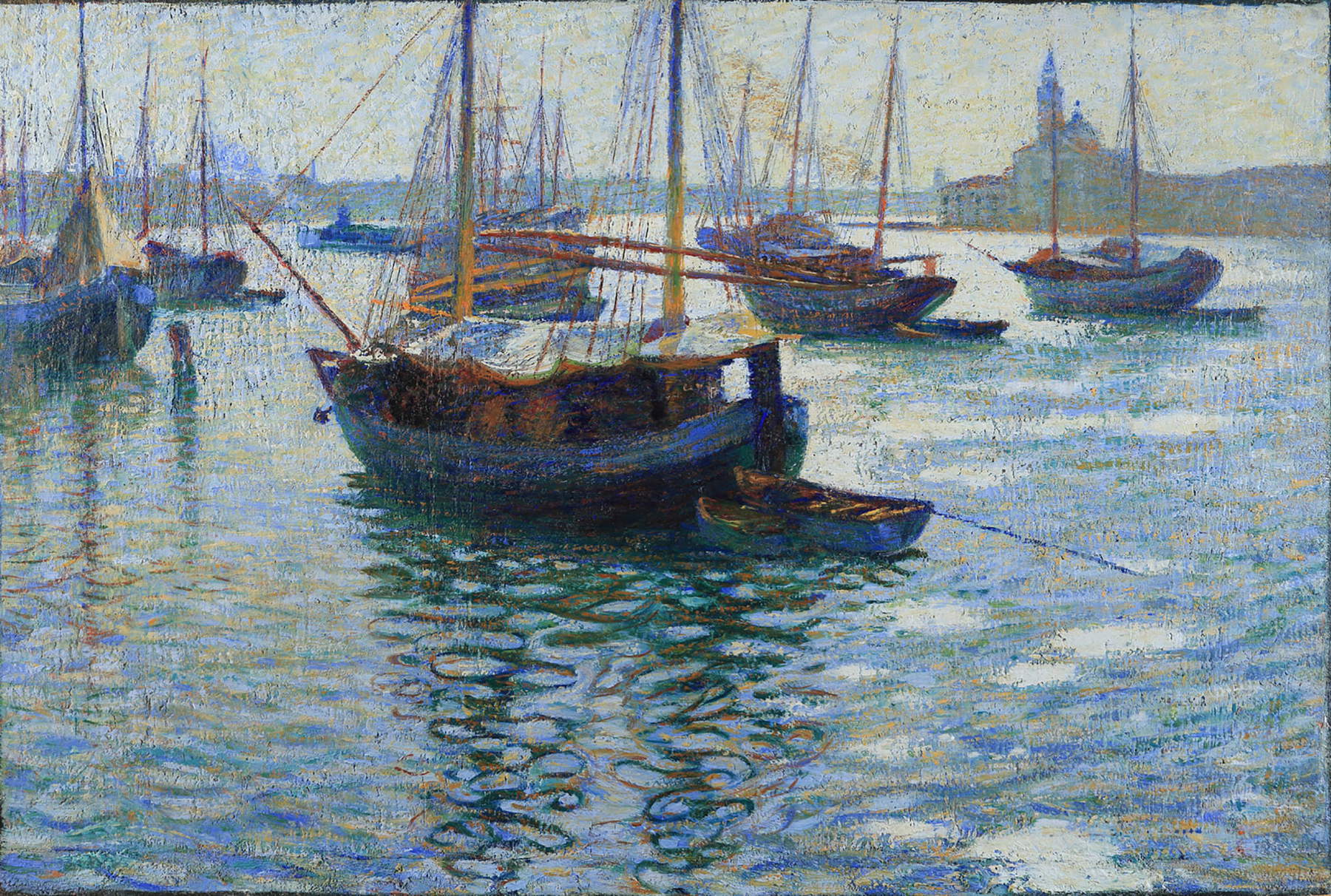 Umberto Boccioni, Impression of Venice (1907; oil on canvas mounted on cardboard, 43.3 x 64 cm). Presented by: Enrico Gallerie d'Arte