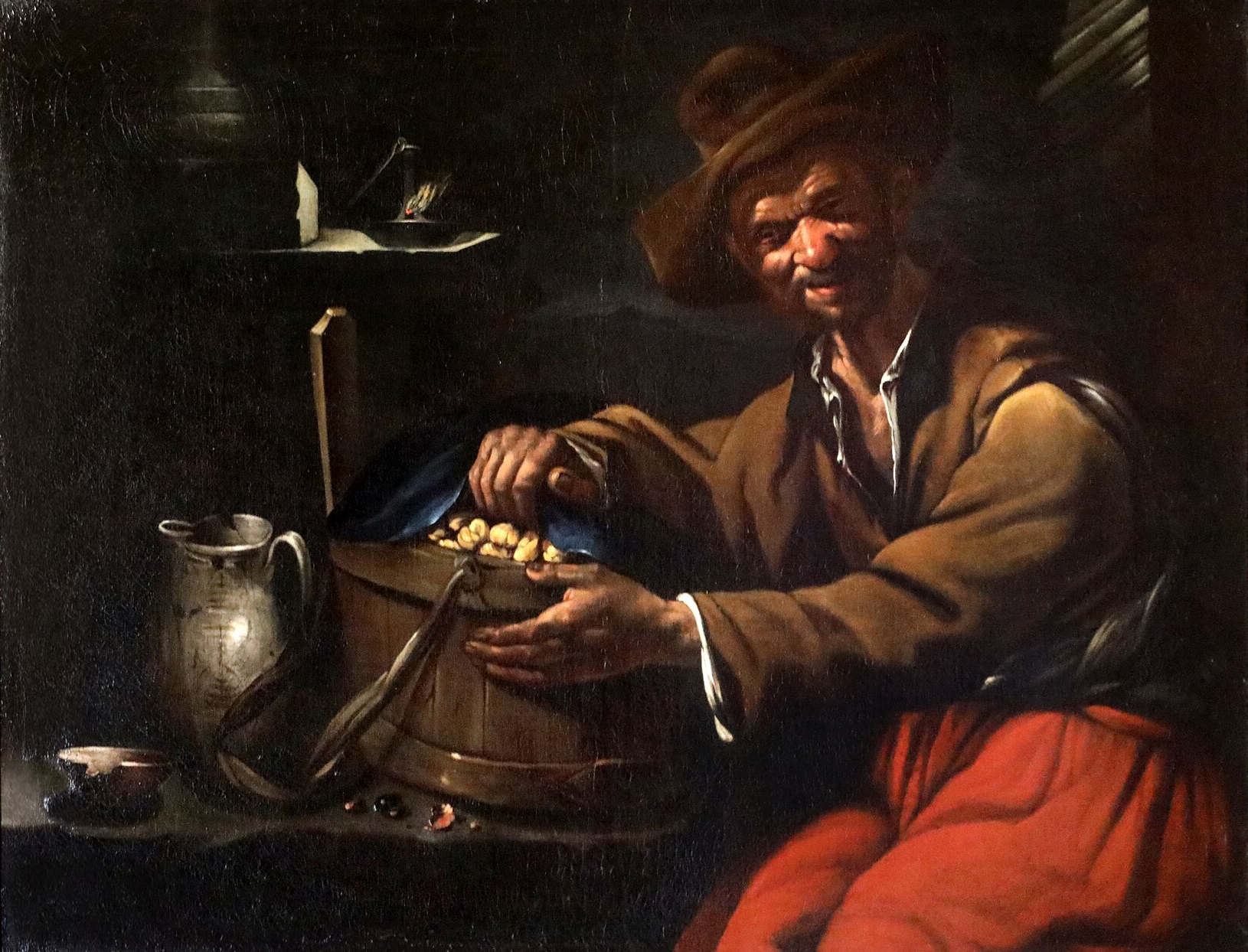 Pietro Paolini, Il mondinaro (1630 circa; olio su tela, 98 x 132 cm; Lucca, Museo Nazionale di Palazzo Mansi)