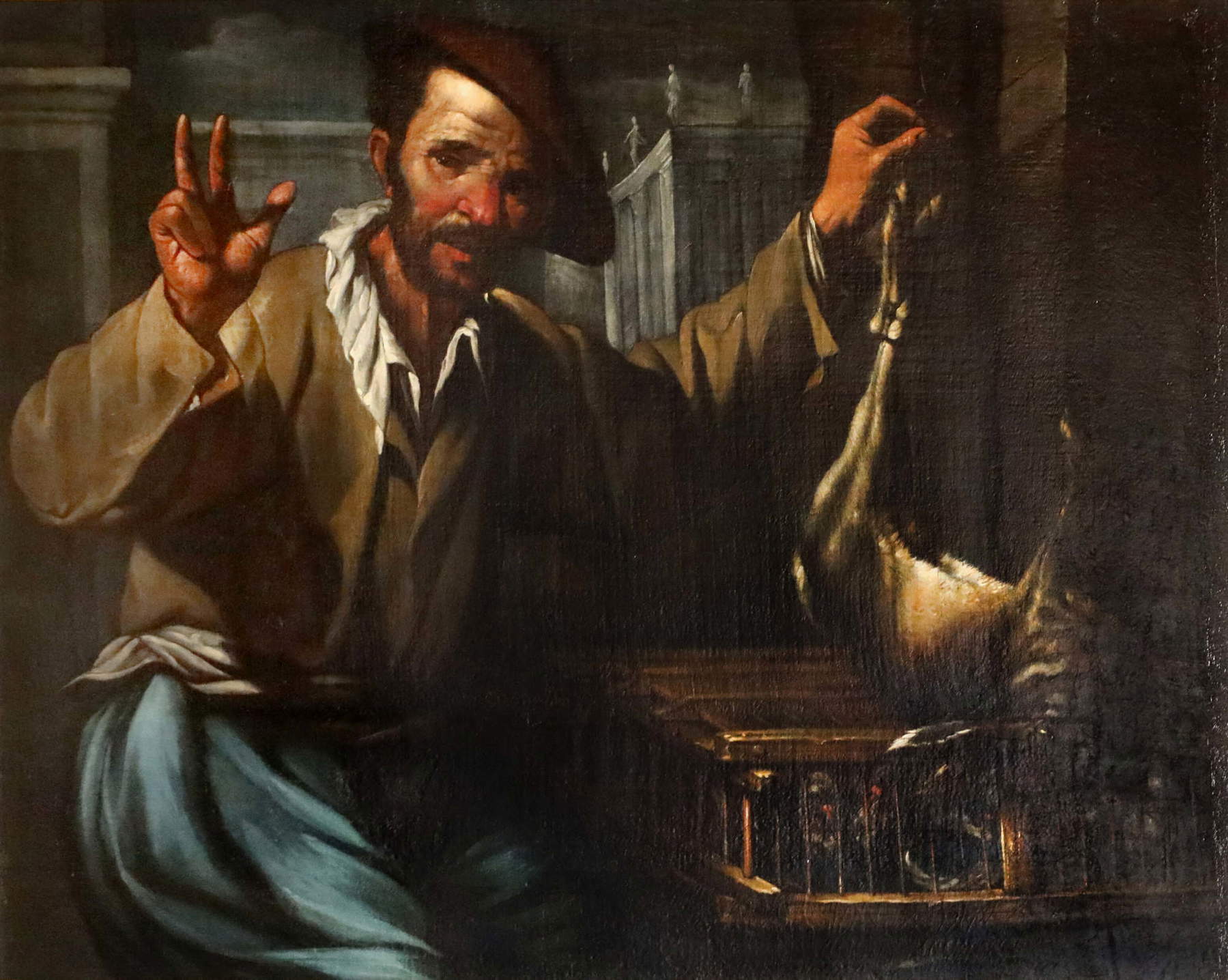 Pietro Paolini, Il pollarolo (1630 circa; olio su tela, 98 x 132 cm; Lucca, Museo Nazionale di Palazzo Mansi)