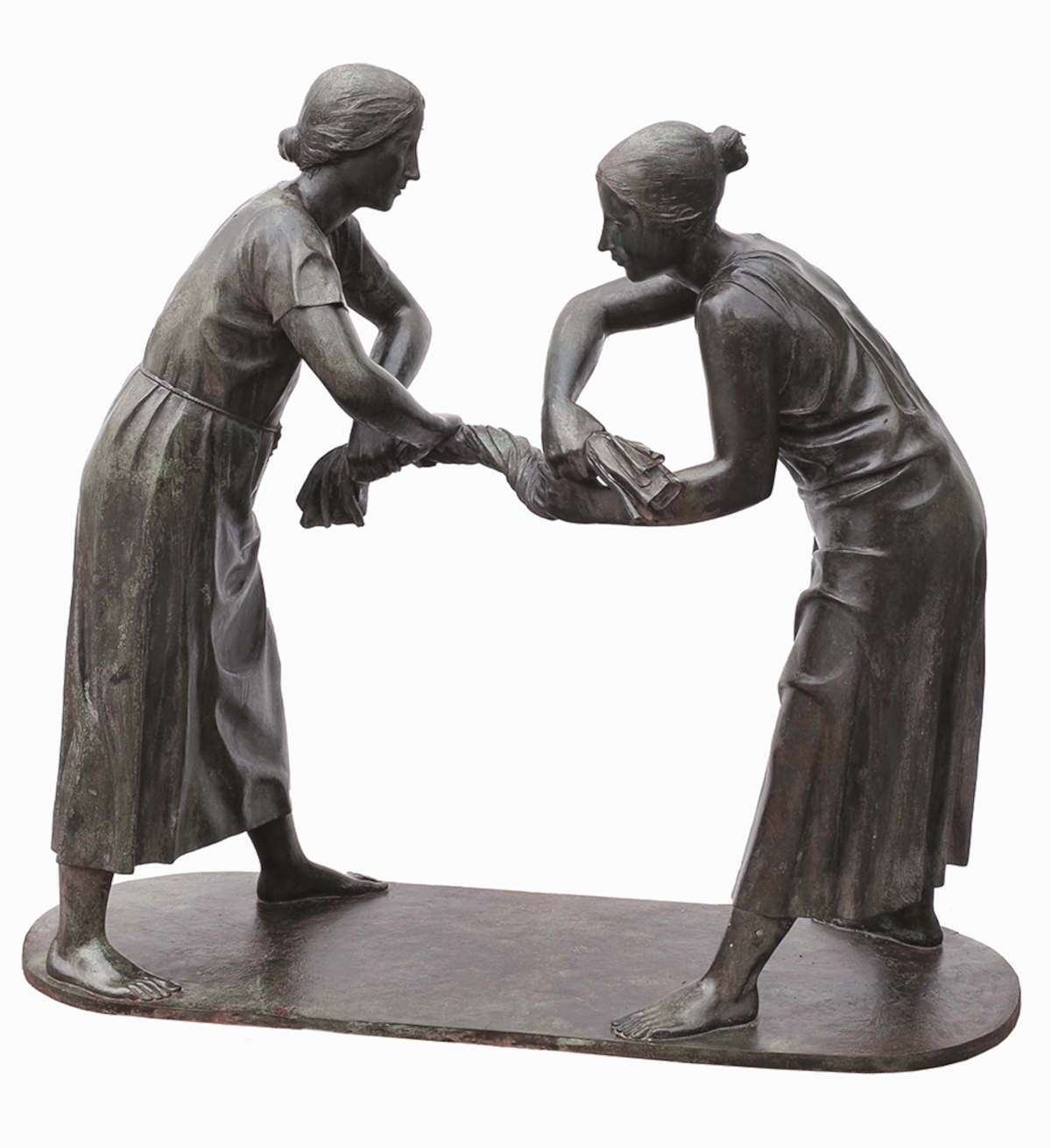 Venanzo Crocetti, Le lavandaie (1937; bronzo, esemplare unico, 155 x 115 cm). Presentato da: Reve Art