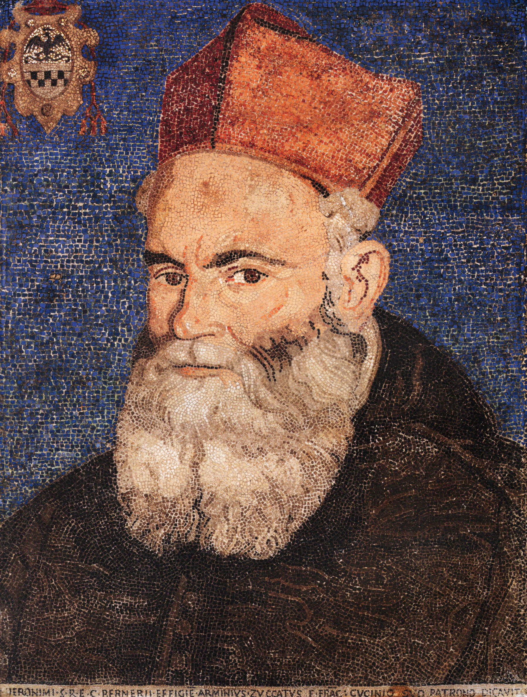Arminio Zuccato (Venise, 1576 - vers 1606), Portrait du cardinal Girolamo Bernieri (après 1598 ; panneau, 59 x 43 cm ; Correggio, Musée municipal).