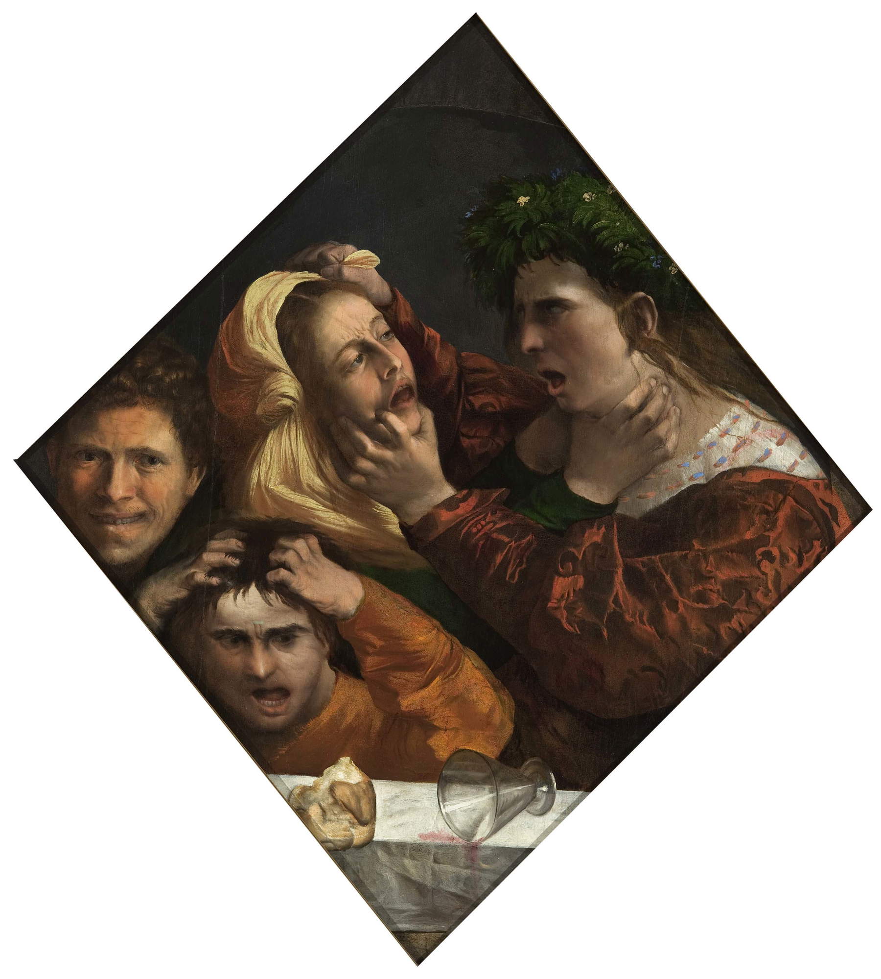 Giovanni Francesco Luteri, genannt Dosso Dossi, „Die Schlägerei“ (um 1521; Öl auf Holz, 107 x 95 cm; Venedig, Fondazione Giorgio Cini) &copy; Fondazione Giorgio Cini