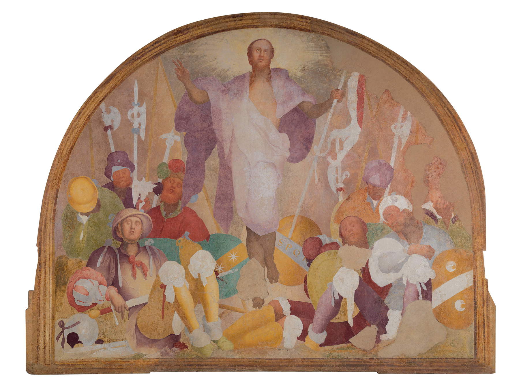 Pontormo, The Resurrection (1523–1525; detached fresco, 252 &times; 325 cm; Florence, Certosa di San Lorenzo al Galluzzo). Courtesy of the Archdiocese of Florence. Photo: Ottaviano Caruso