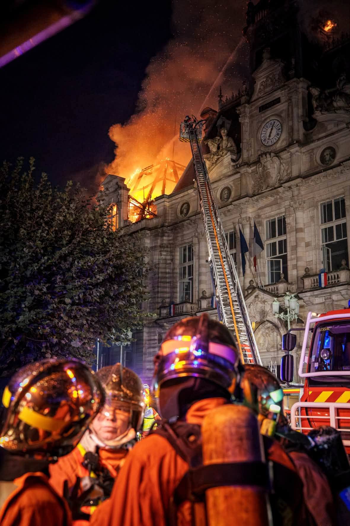 L'incendio dell'H&ocirc;tel de Ville di Limoges. Foto: Ville de Limoges