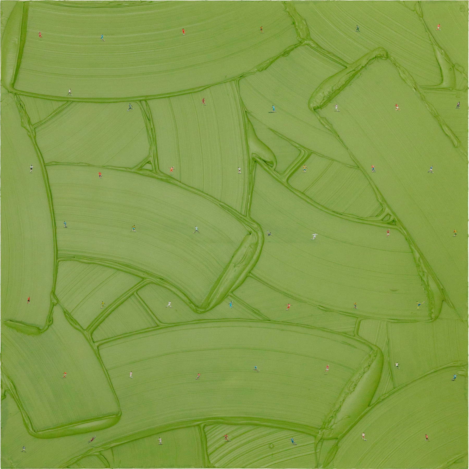 Werner Bronkhorst, «From every corner» (2026; acrílico sobre lienzo, 200 x 200 cm). Vendida en Phillips por 283 800 dólares.