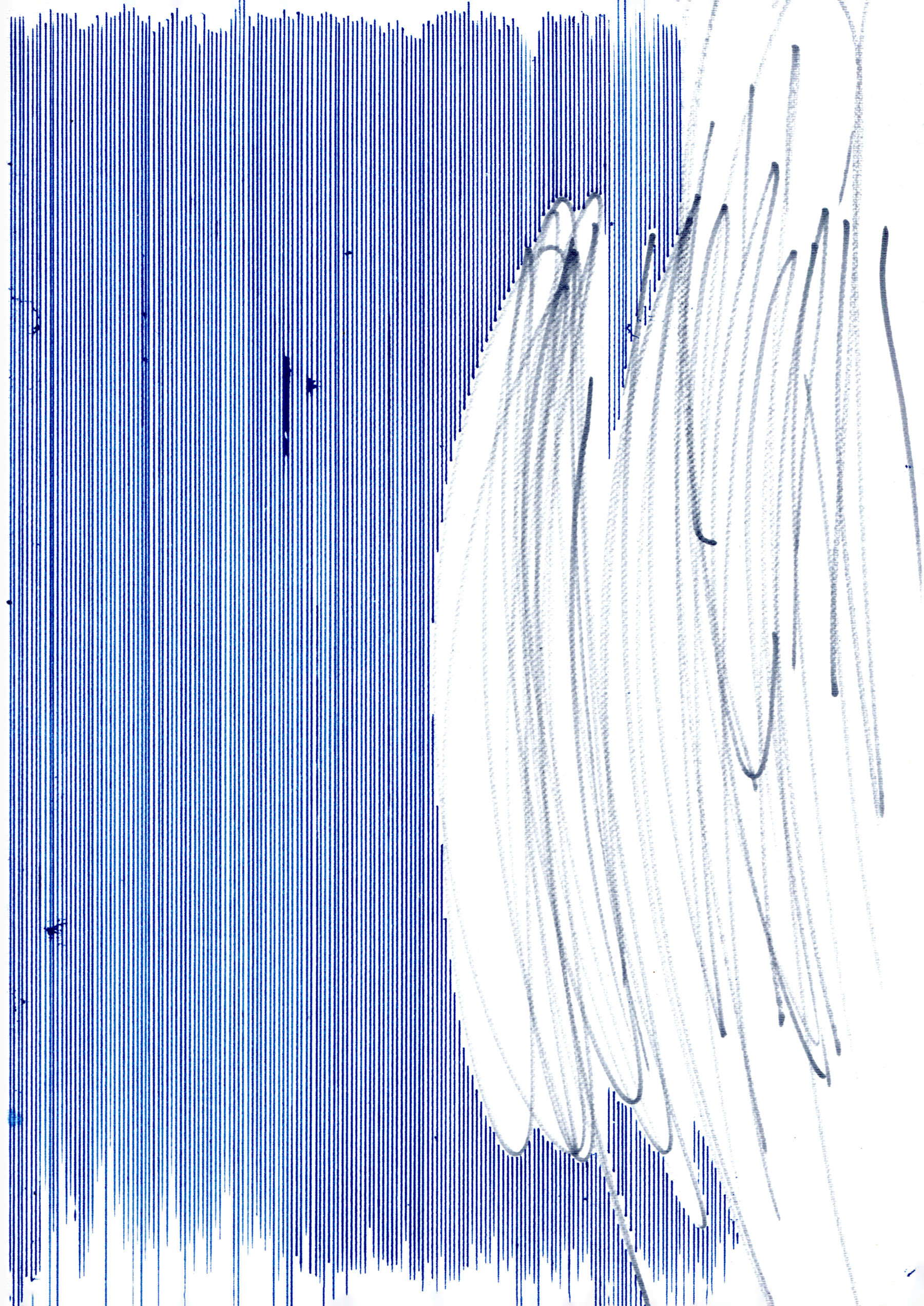 Nicolas Müller, Ohne Titel (2025; Tinte auf Papier, 30 x 21 cm)