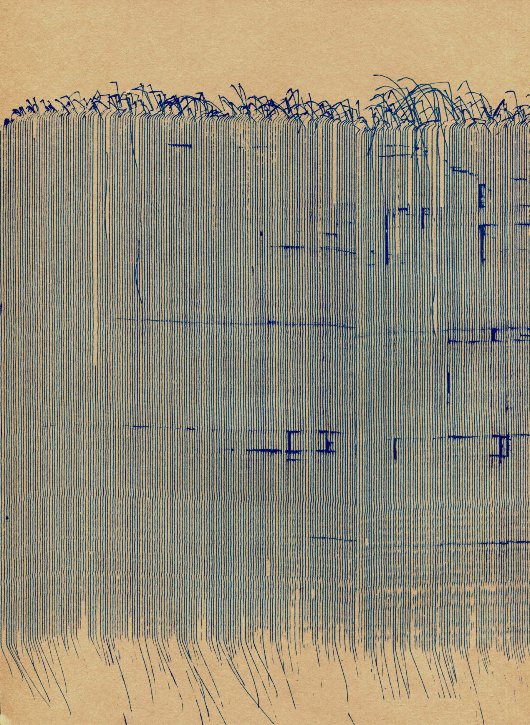 Nicolas Müller, Ohne Titel (2026; Tinte auf Papier, 30 x 23 cm)