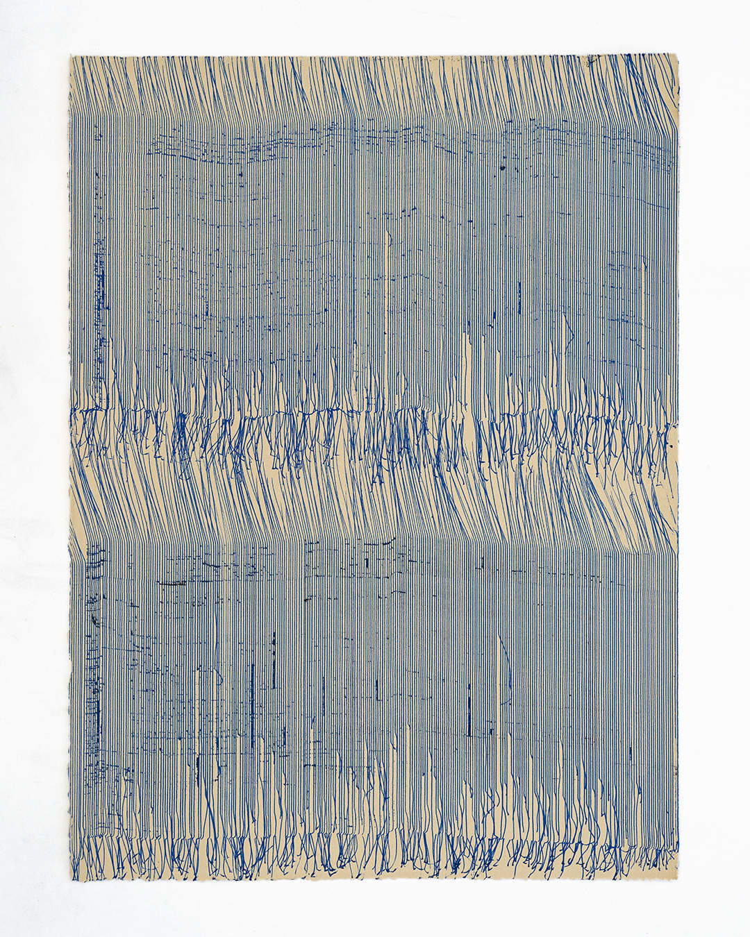 Nicolas Müller, Ohne Titel (2026; Tinte auf Papier, 38 x 28 cm)