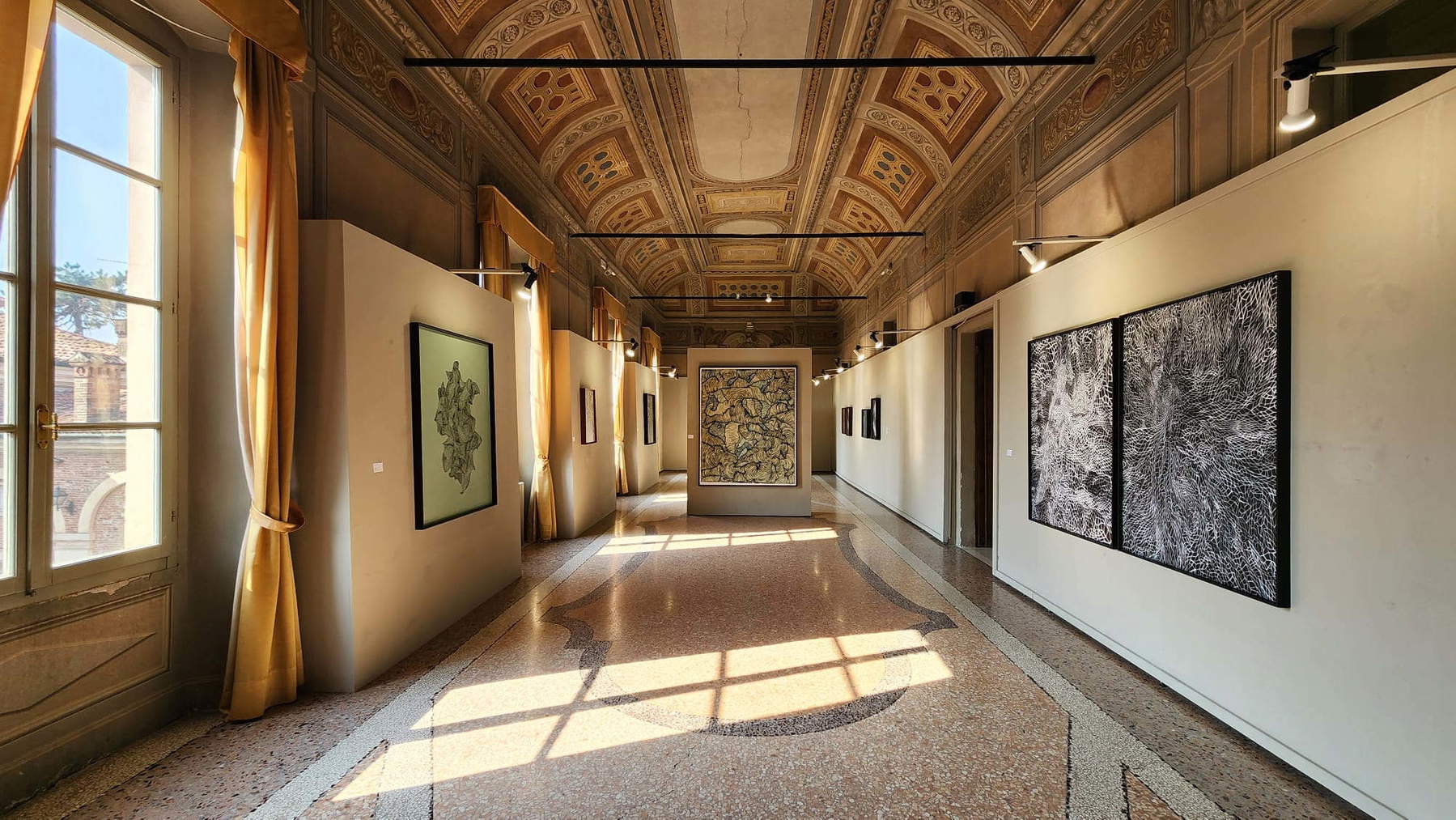 Exhibition installation for “Maurizio Donzelli: Incantamenti” in Bagnolo Mella (BS), Palazzo Bertazzoli. Photo: Federico Giannini