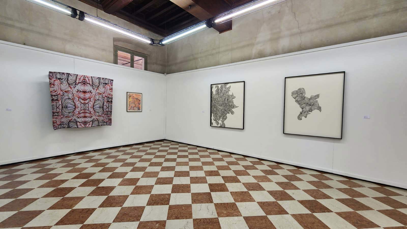 Exhibition installation for “Maurizio Donzelli: Incantamenti” in Bagnolo Mella (BS), Palazzo Bertazzoli. Photo: Federico Giannini