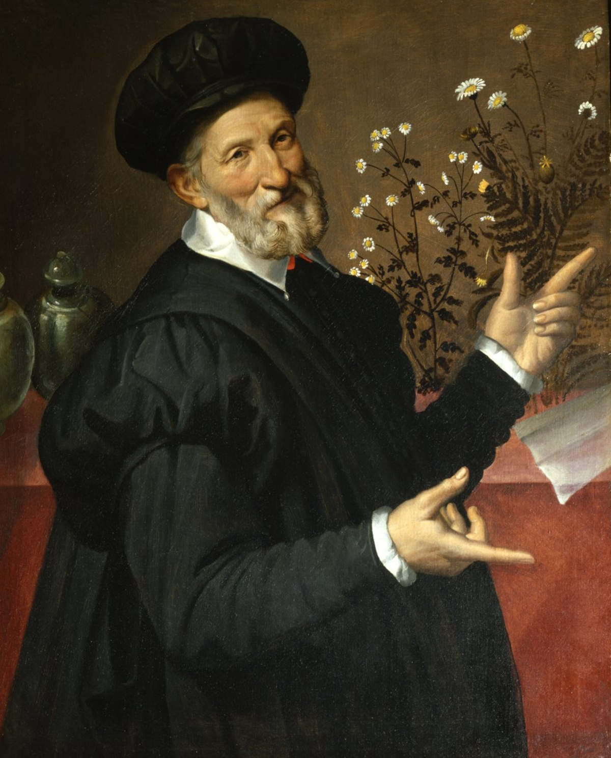 Bartolomeo Passerotti, Porträt eines Botanikers (um 1570; Öl auf Leinwand, 101 &times; 83 cm; Rom, Galleria Spada, Inv. 164)