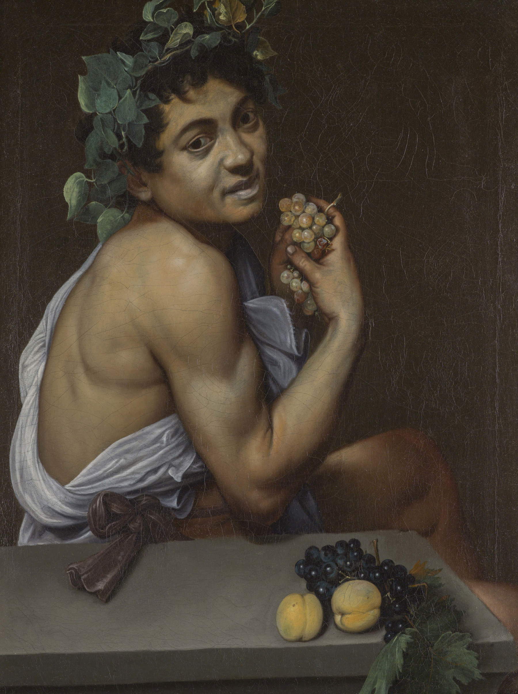 Caravaggio, Der kranke Bacchus (um 1595; Öl auf Leinwand, 67 &times; 53 cm; Rom, Galleria Borghese, Inv. 534)