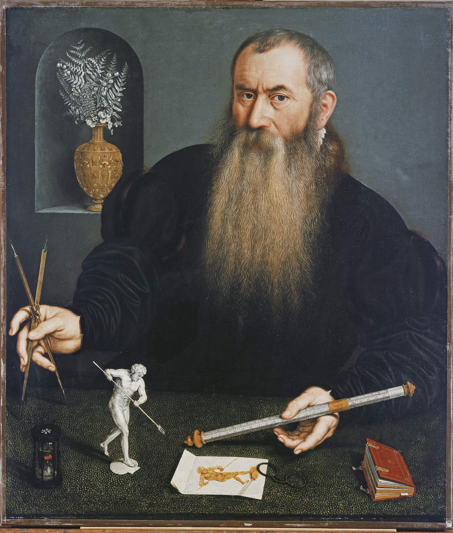 Nicolas de Neufchâtel, Porträt des Goldschmieds Wenzel Jamnitzer (1562–1563; Öl auf Holz, 92,5 &times; 80 cm; Genf, MAH – Mus&eacute;e d&rsquo;Art et d&rsquo;Histoire, Inv. 1825-0023)
