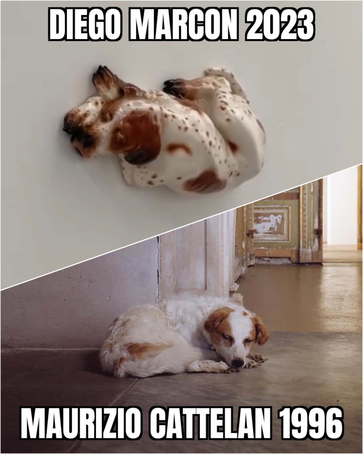 Diego Marcon vs. Maurizio Cattelan